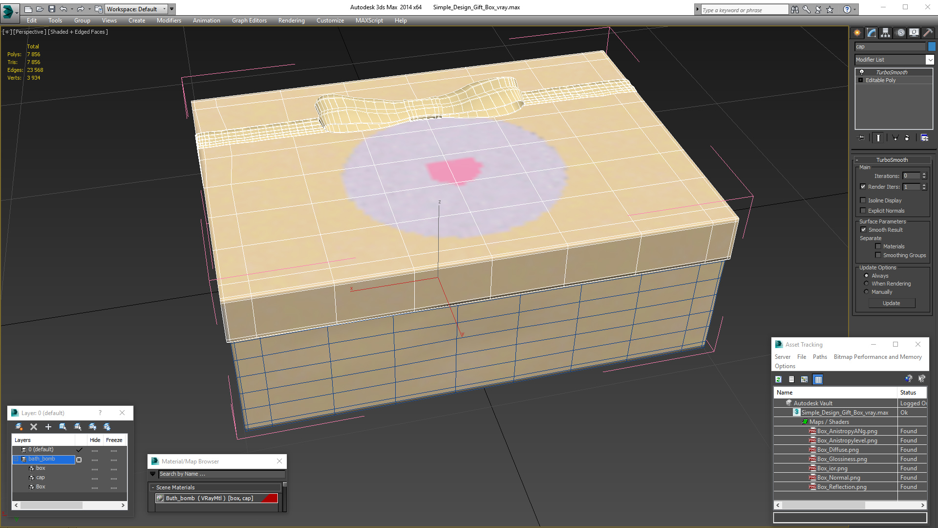 Simple Design Gift Box 3D