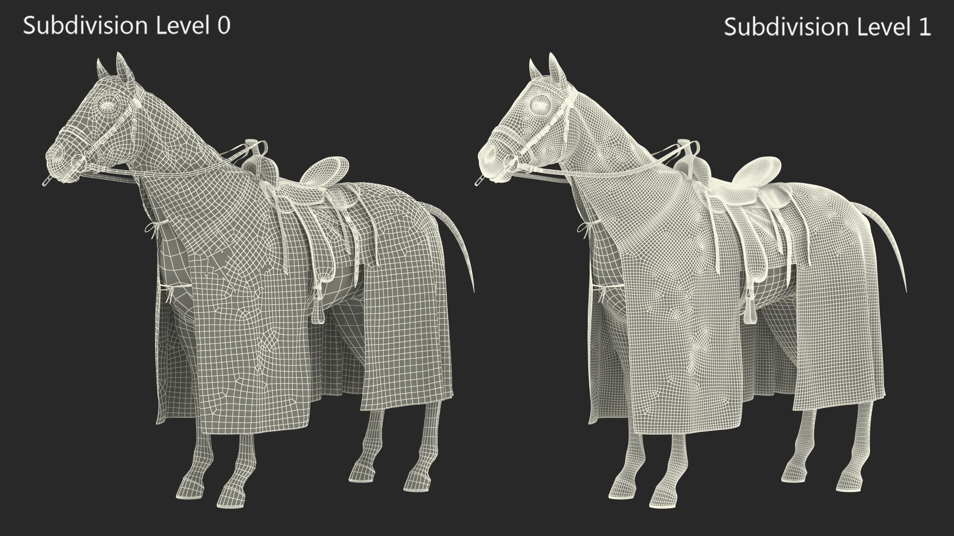 Crusader Horse Armor Fur 3D model