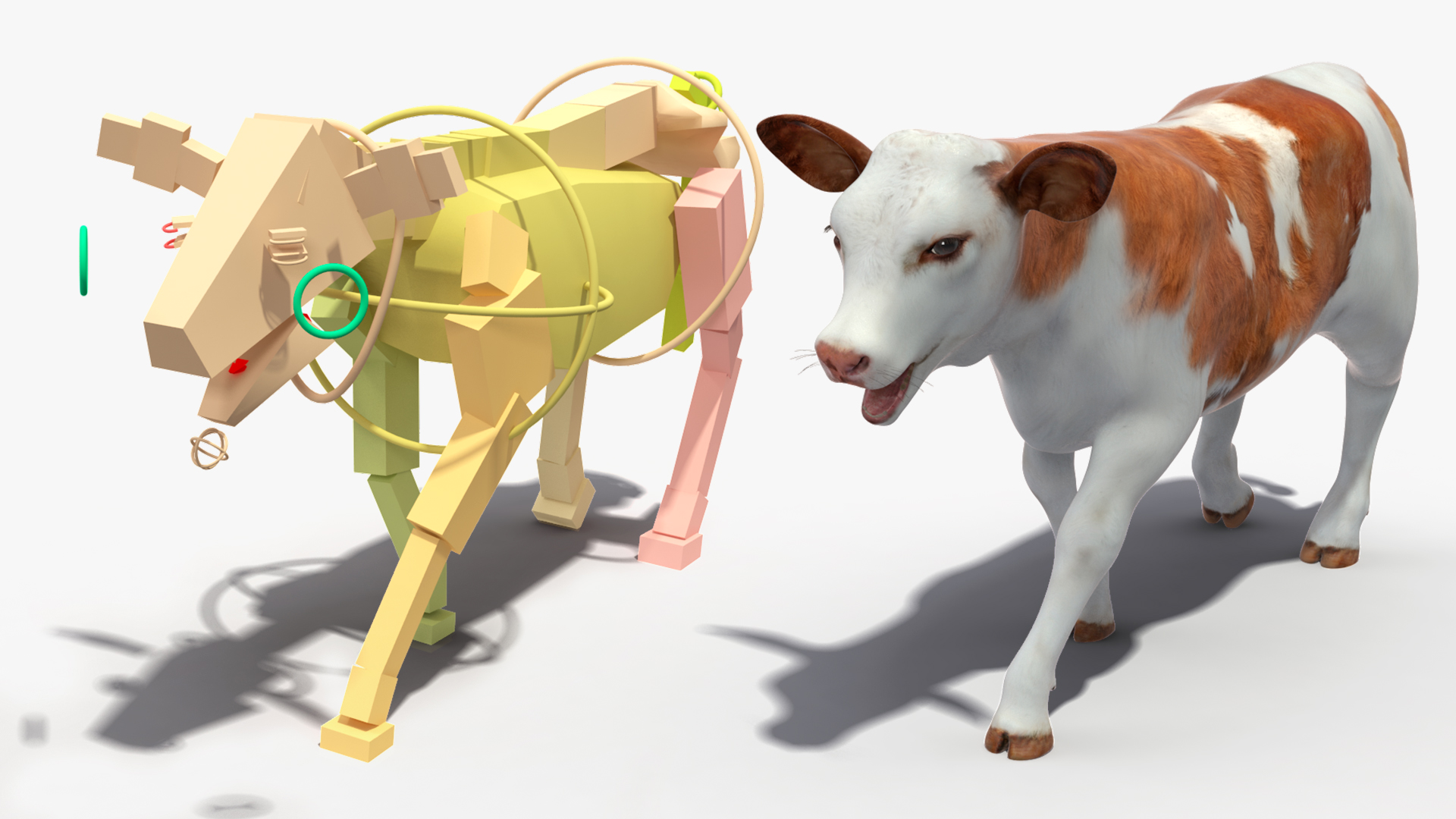 3D model Cow Calf Rigged