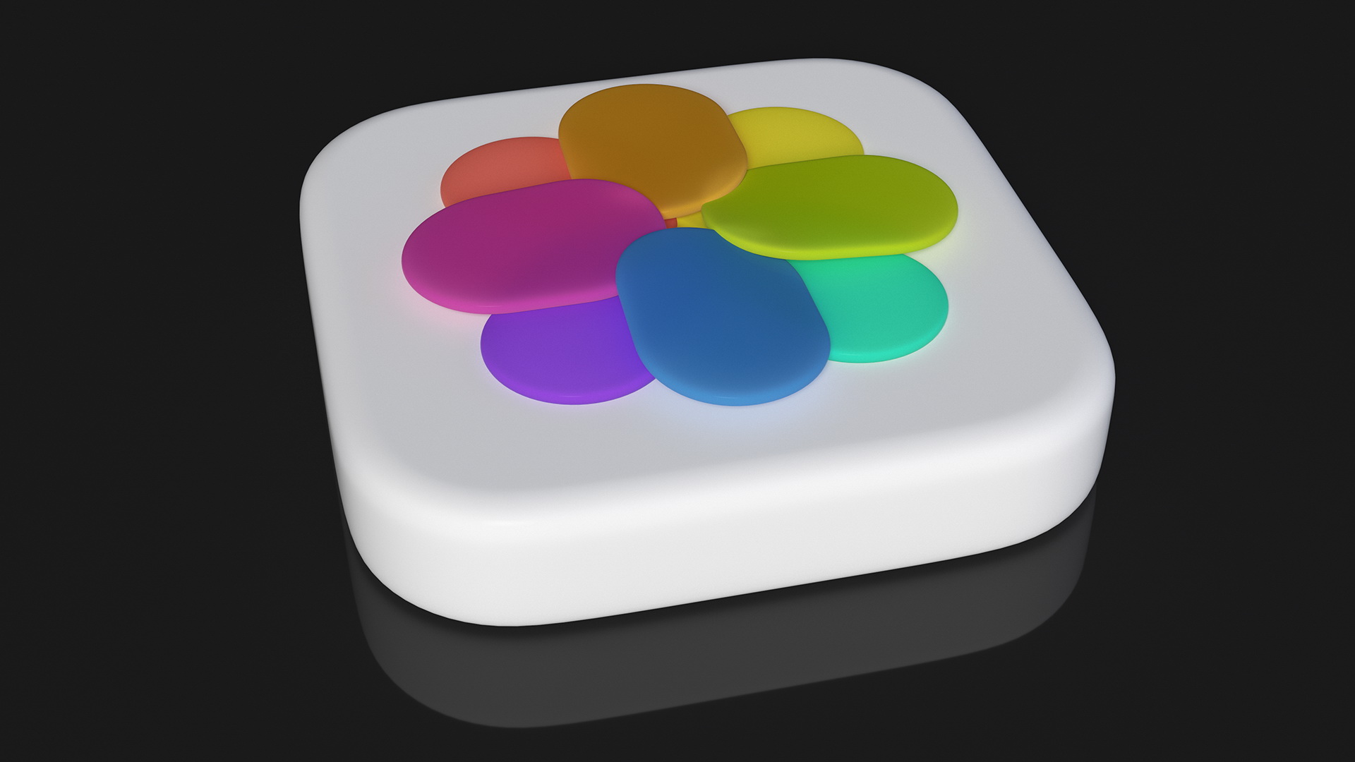 iPhone iOS Photos Icon 3D