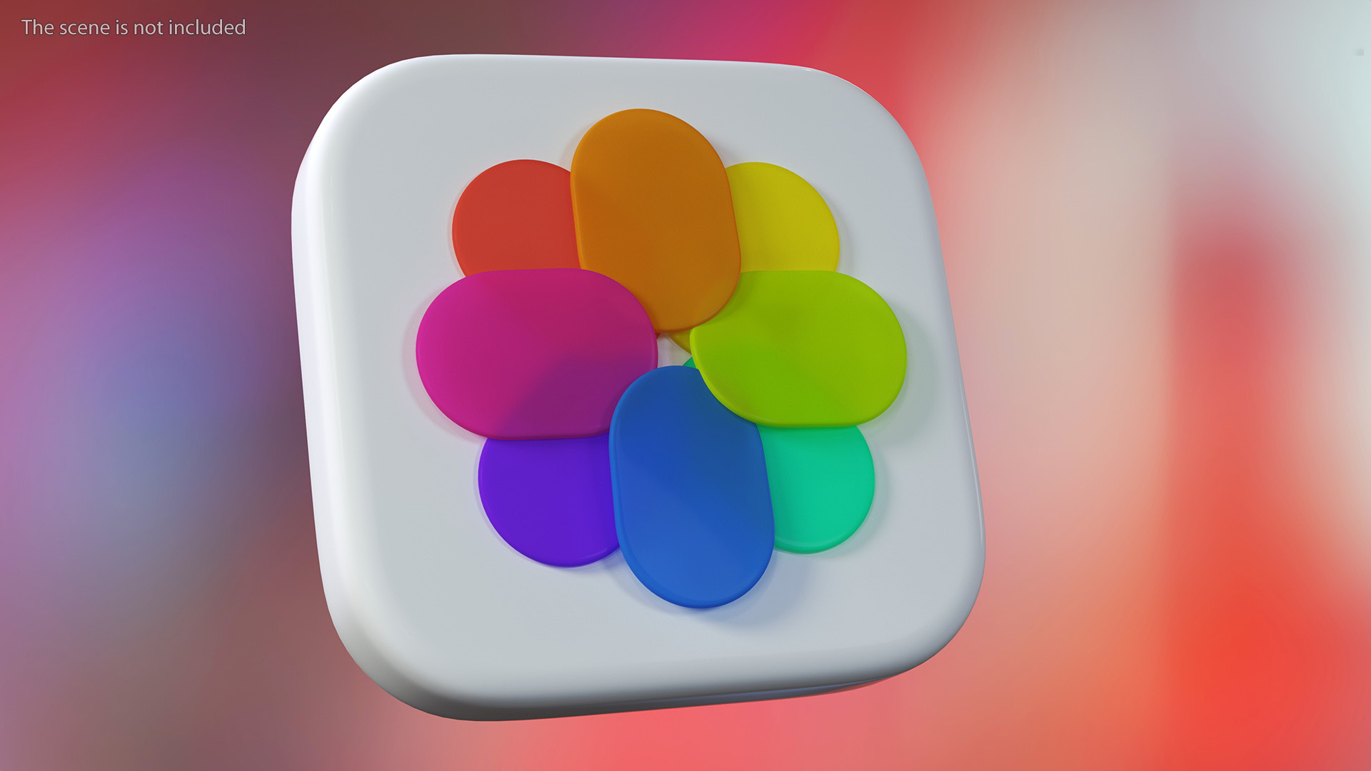 iPhone iOS Photos Icon 3D