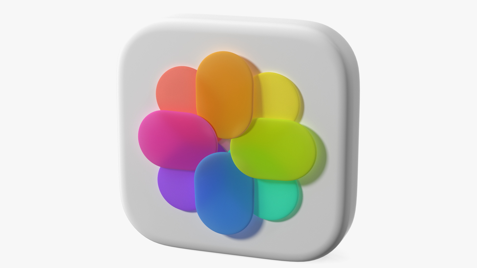 iPhone iOS Photos Icon 3D