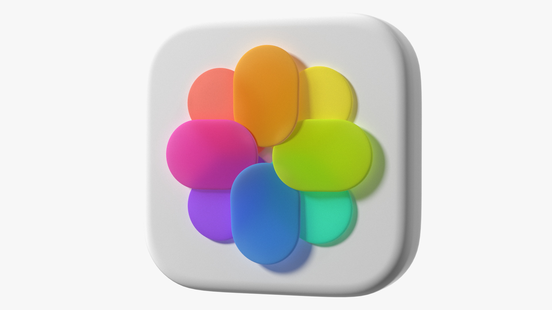 iPhone iOS Photos Icon 3D