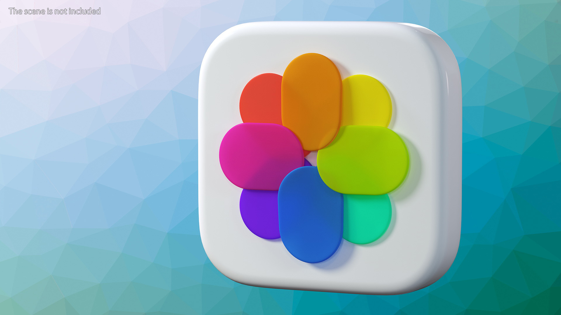 iPhone iOS Photos Icon 3D