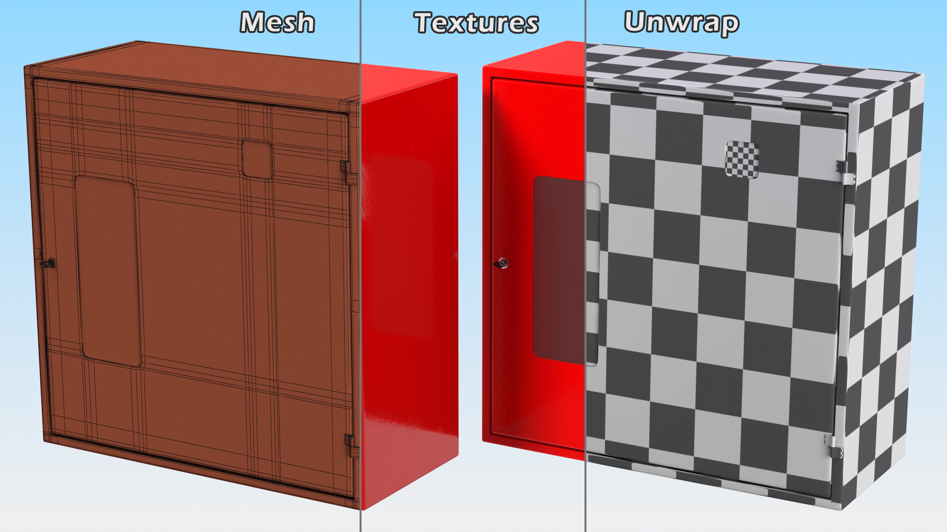 3D Fire Hose Reel Box model