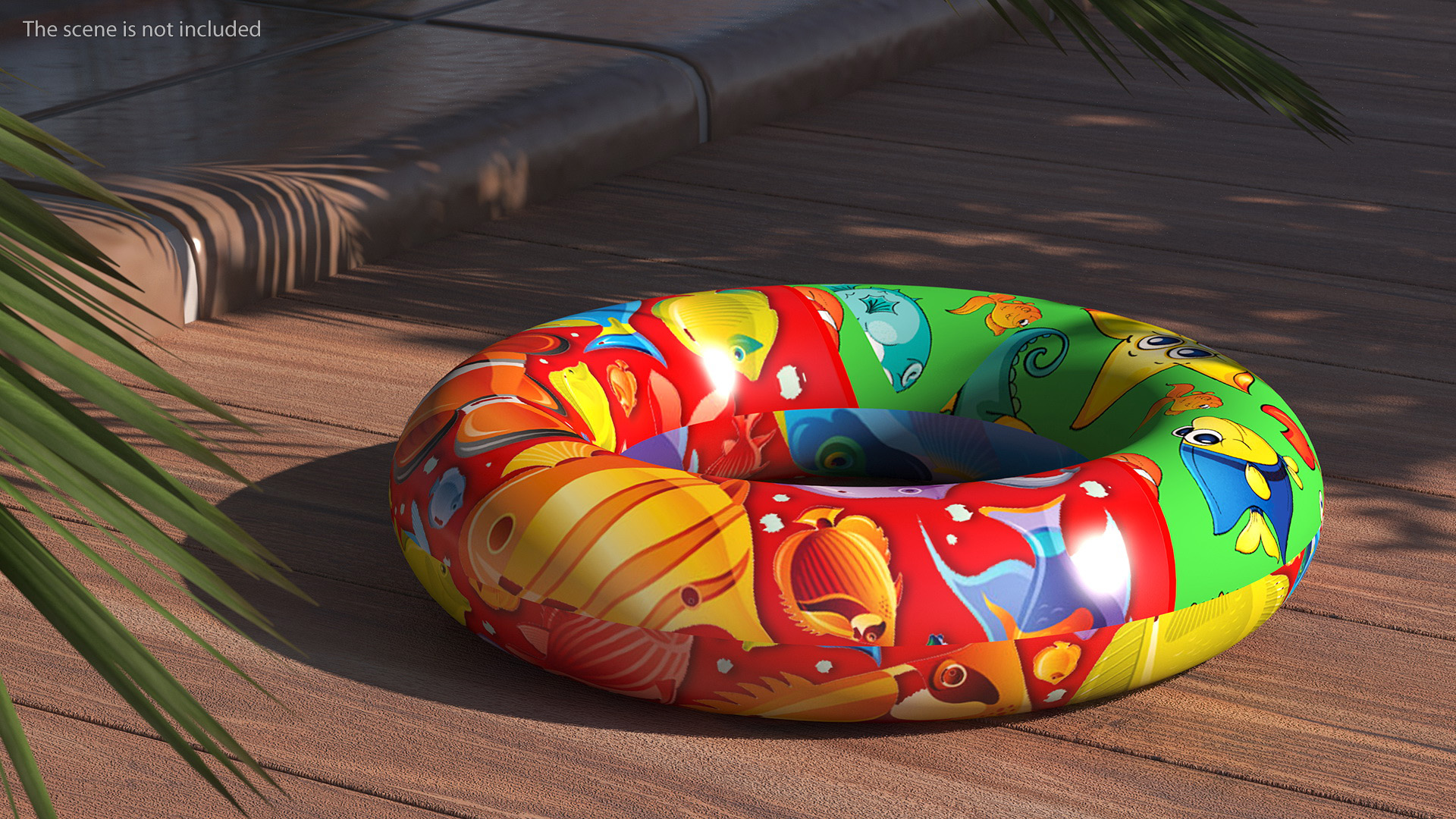 Standing Inflatable Circle Black Girl Child Swimsuit 3D