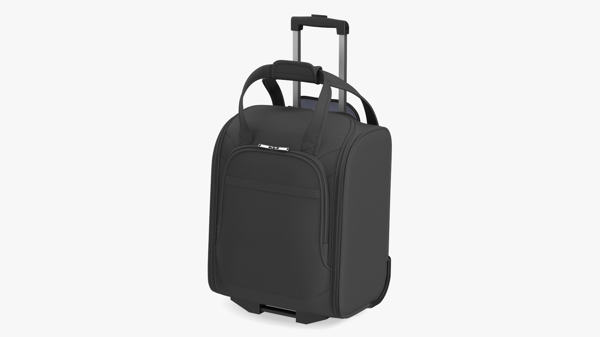 3D Black Softshell Rolling Luggage