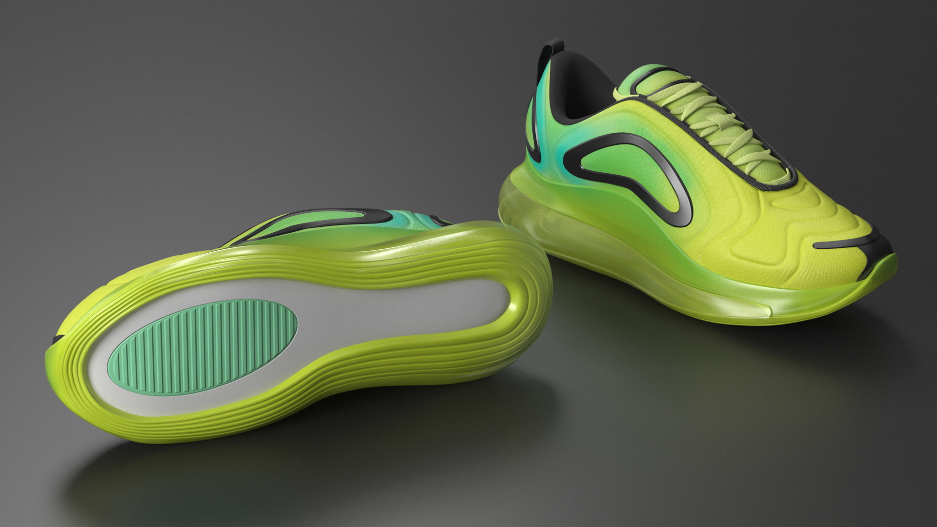 3D model Sneakers Dynamic Air 720 Volt Green