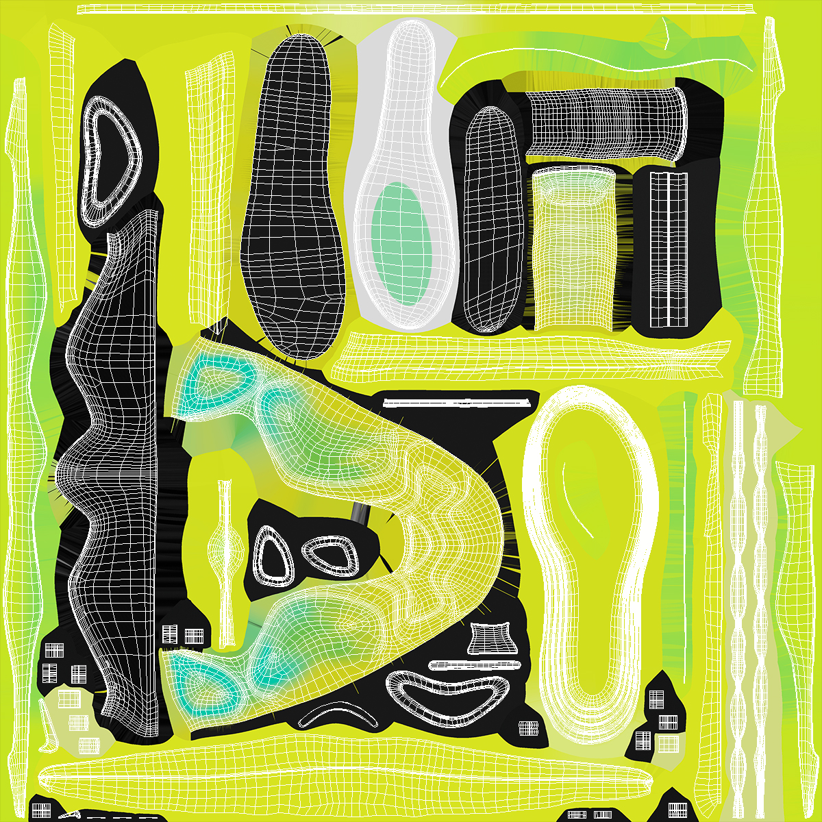 3D model Sneakers Dynamic Air 720 Volt Green