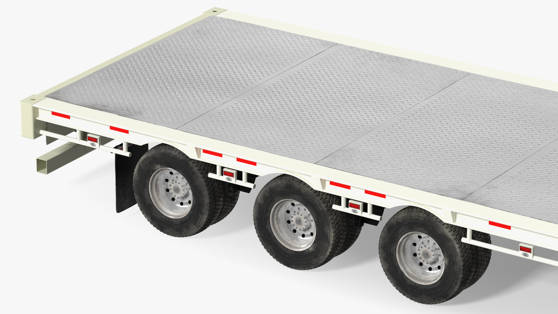 Kenworth Truck with Single Drop Tri Axle Extendable Trailer 3D model