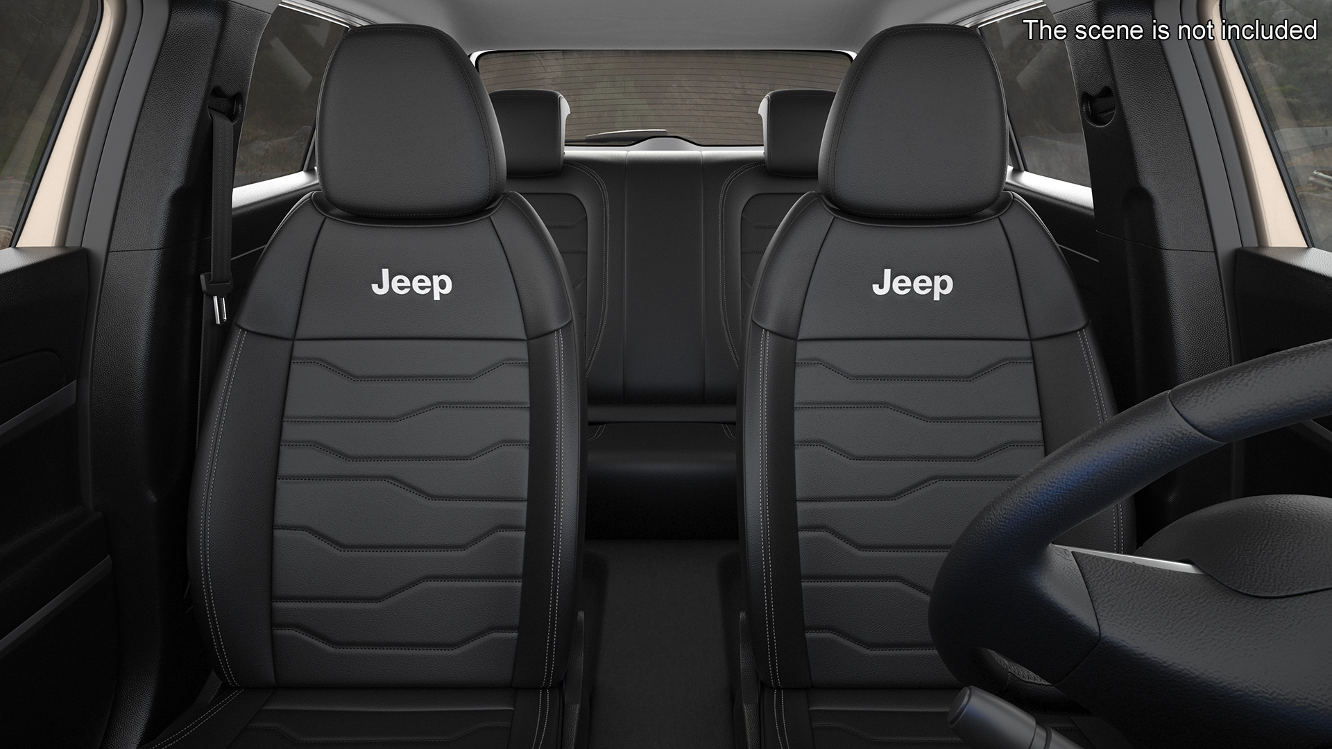 3D model Crossover Jeep Avenger Beige Dirty Simplified