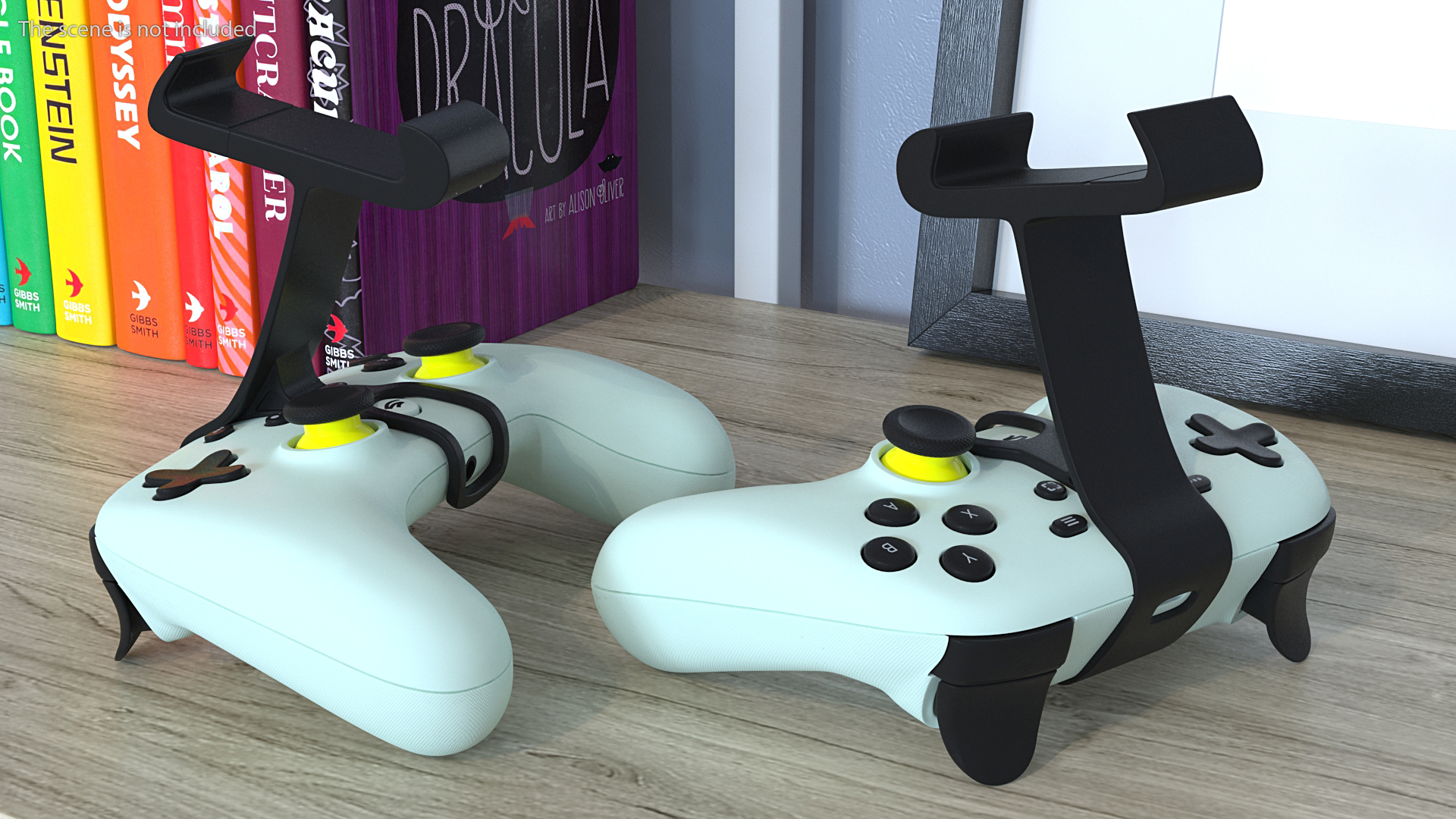 Google Stadia Controller with Phone Mount Wasabi Color 3D model