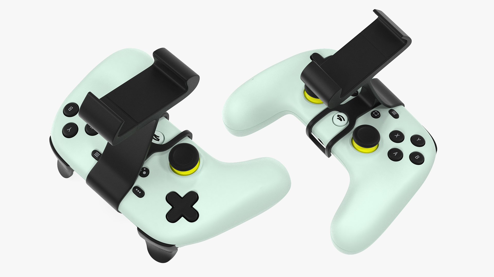 Google Stadia Controller with Phone Mount Wasabi Color 3D model