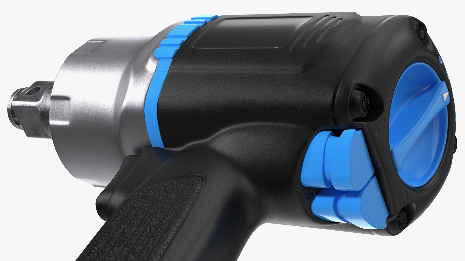 Air Impact Wrench with Wrench Head 3D model