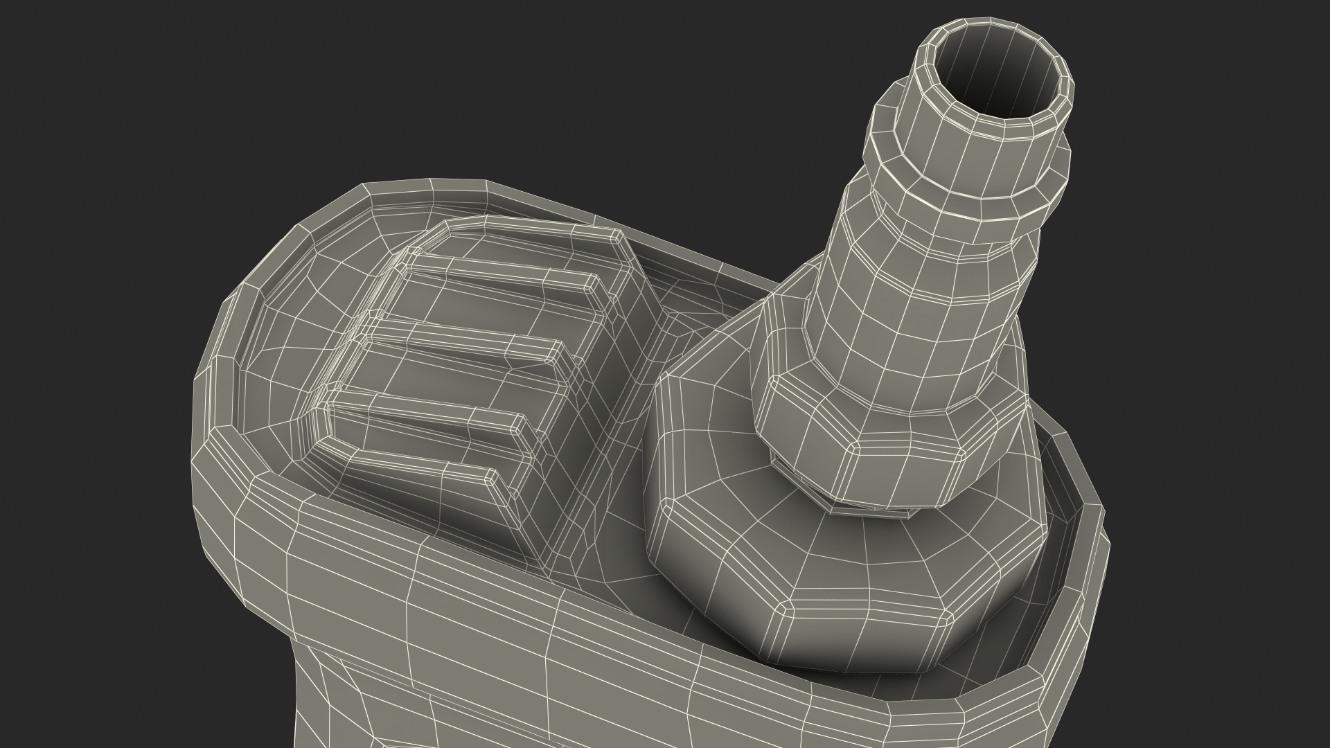 Air Impact Wrench with Wrench Head 3D model