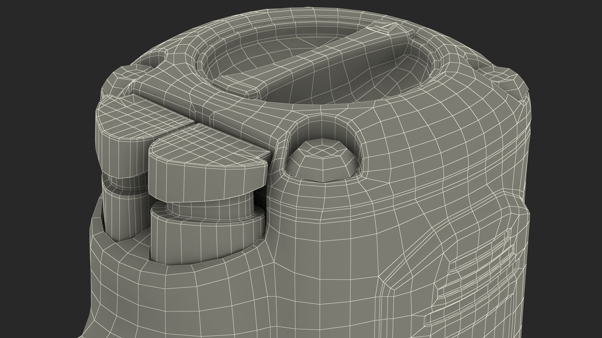 Air Impact Wrench with Wrench Head 3D model