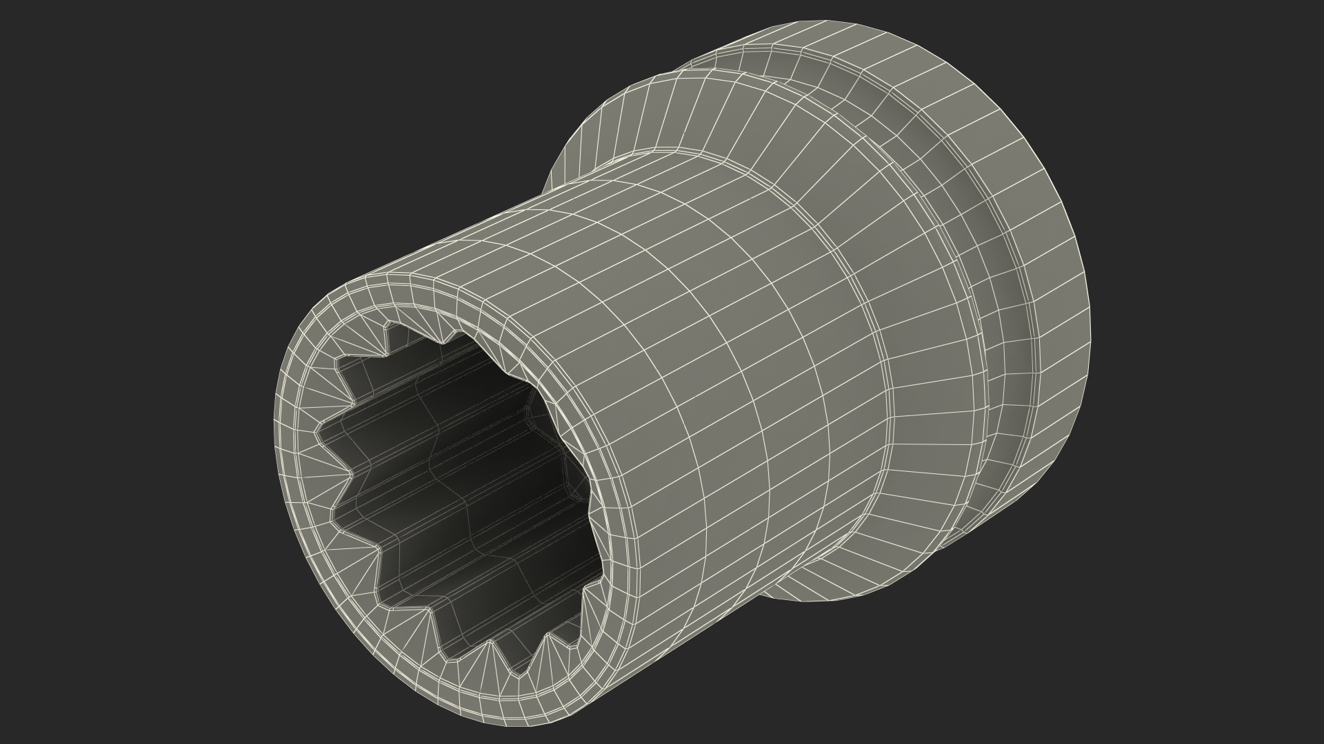 Air Impact Wrench with Wrench Head 3D model