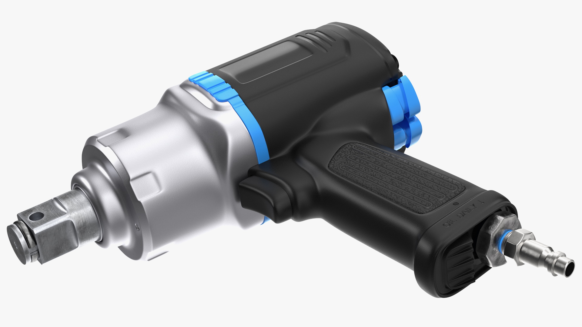 Air Impact Wrench with Wrench Head 3D model