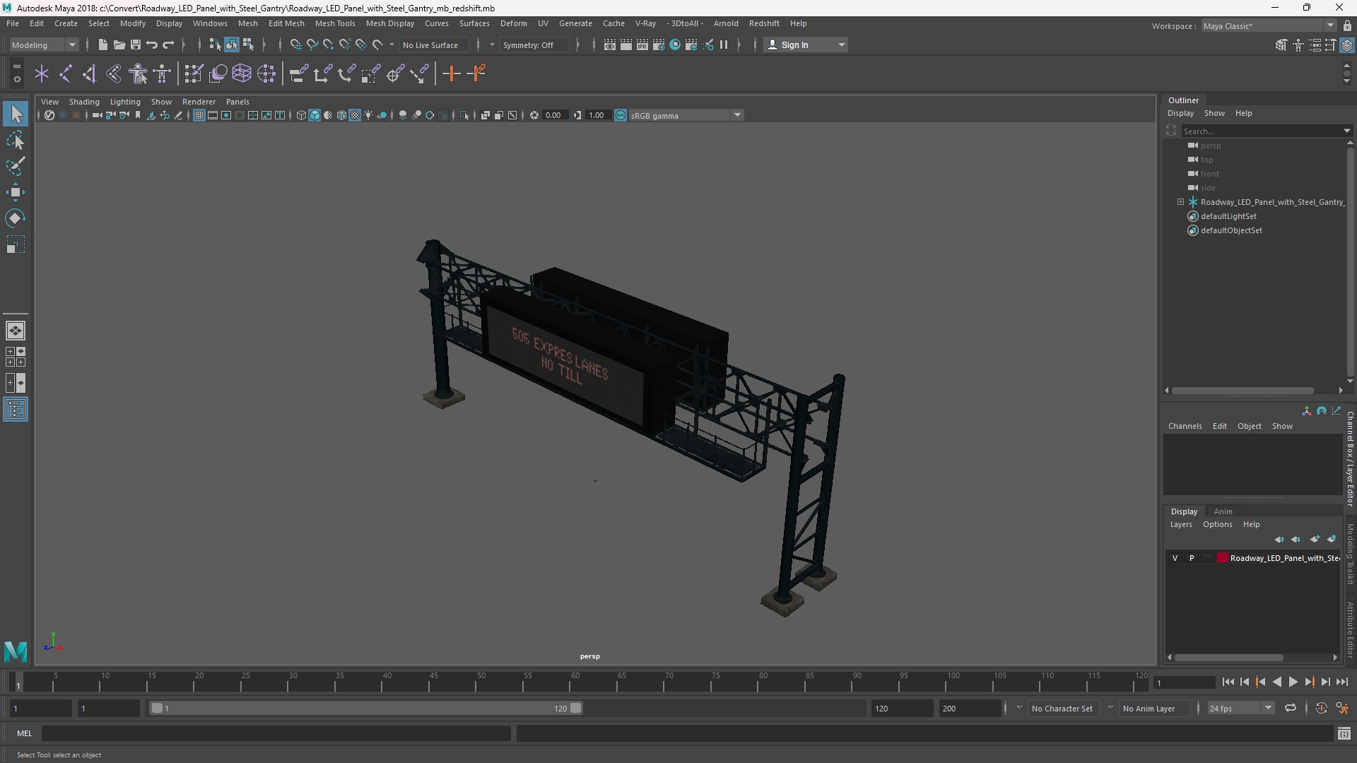 Roadway LED Panel with Steel Gantry - view 11