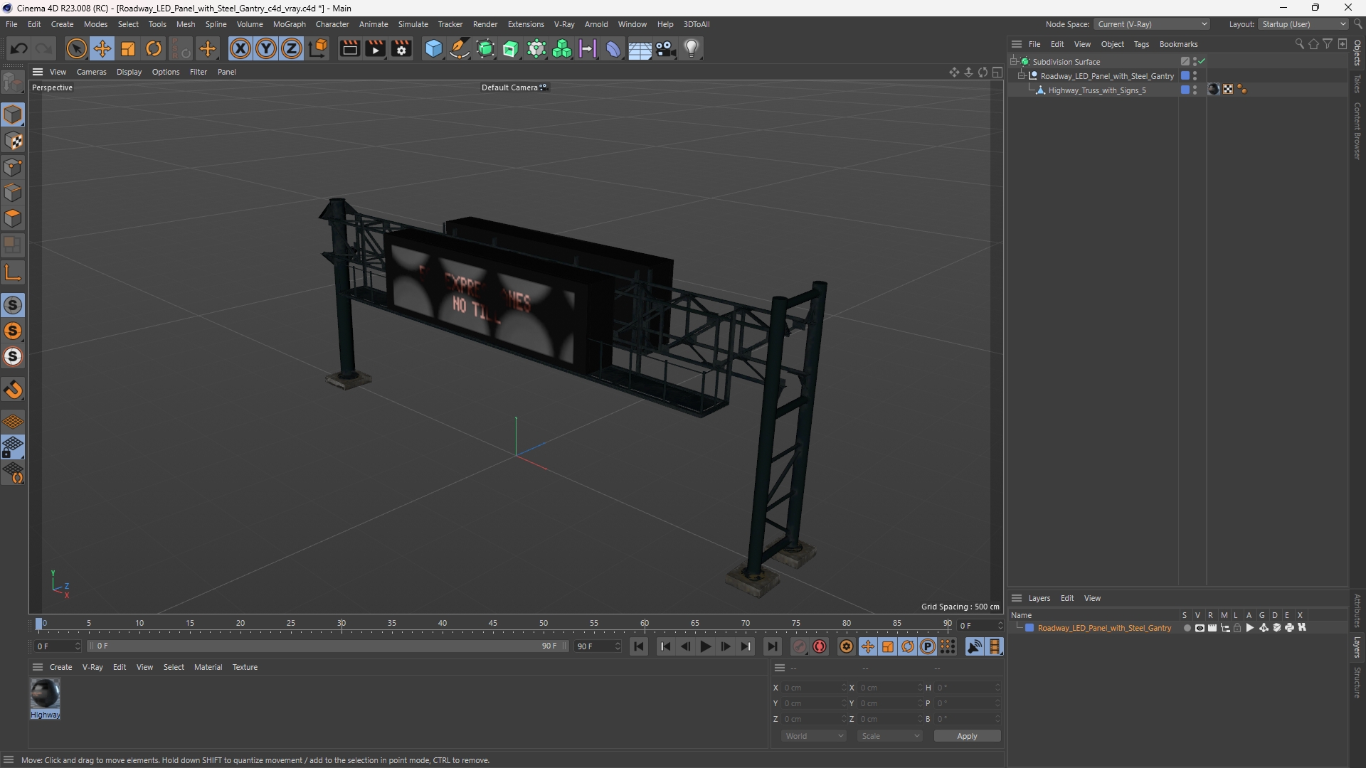 Roadway LED Panel with Steel Gantry - view 12