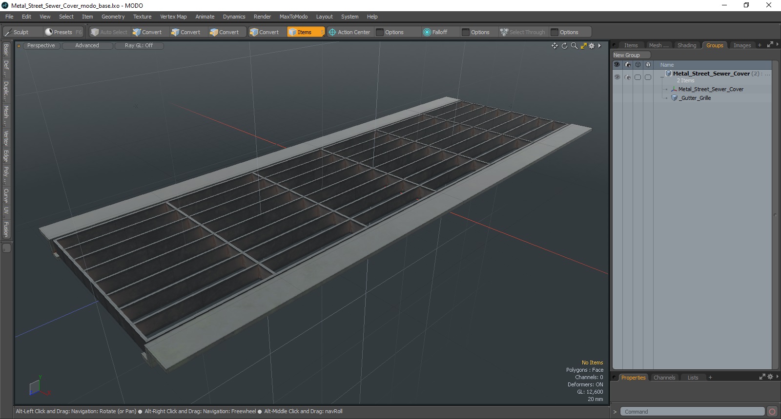 Metal Street Sewer Cover 3D model