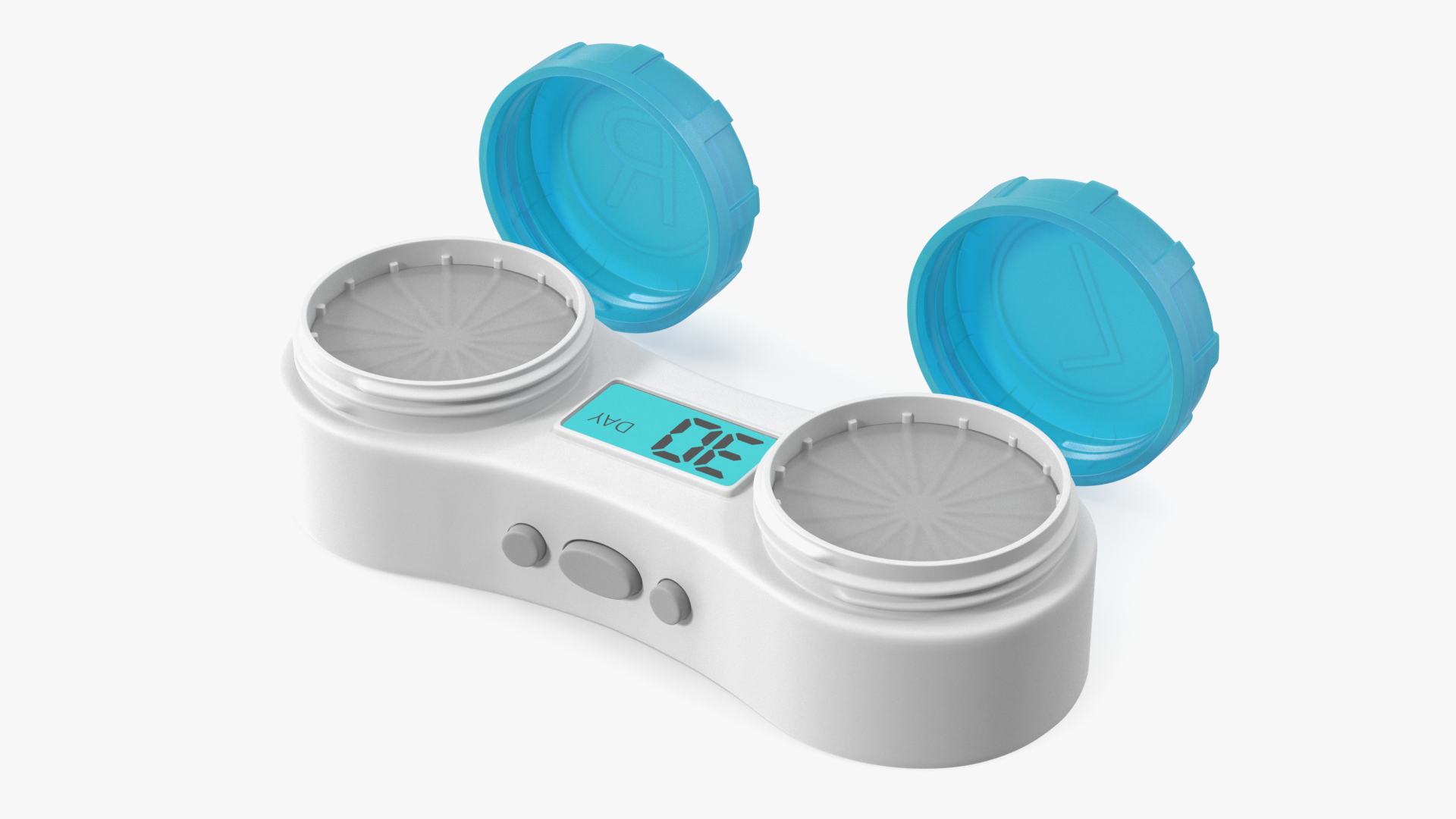 3D Electronic Contact Lens Case Blue model