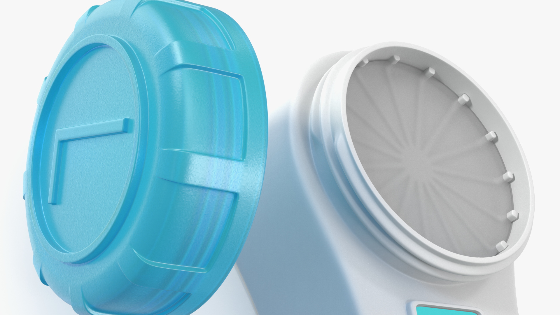 3D Electronic Contact Lens Case Blue model