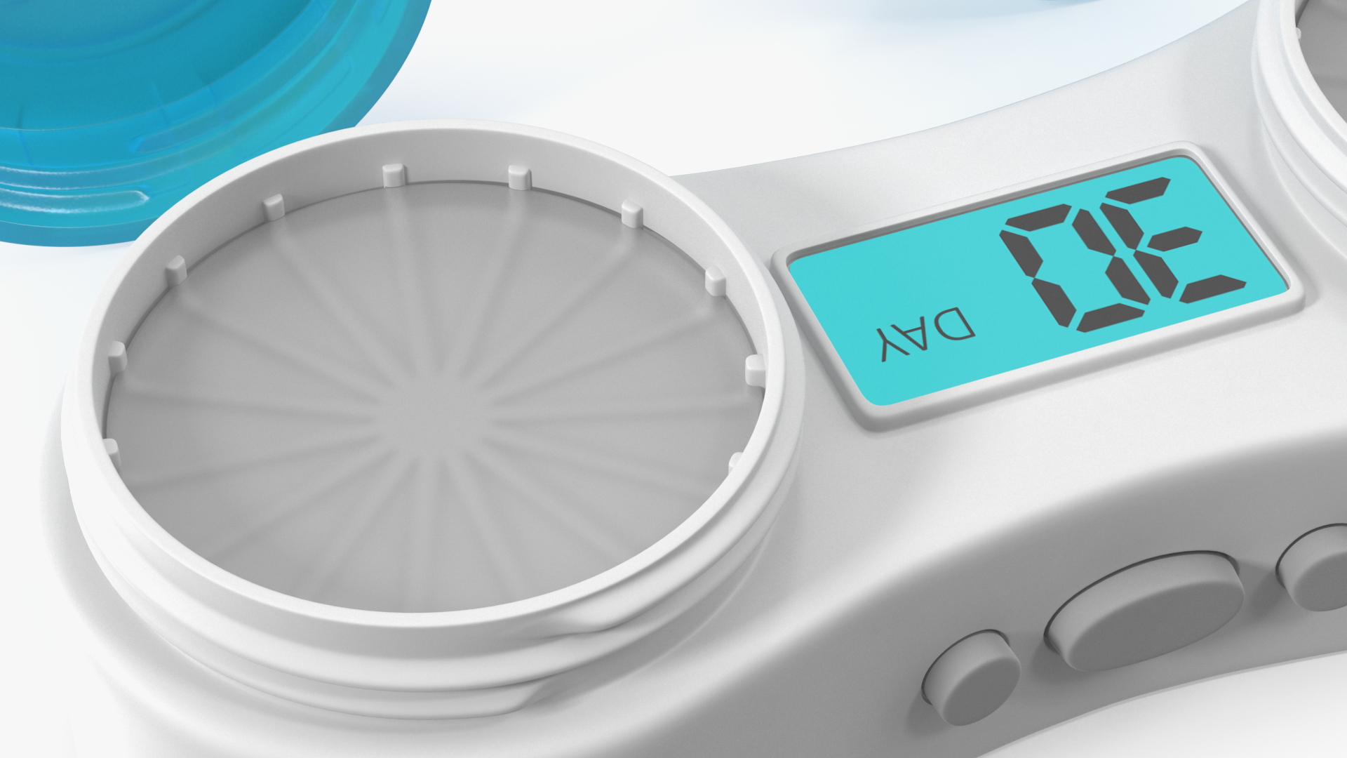 3D Electronic Contact Lens Case Blue model