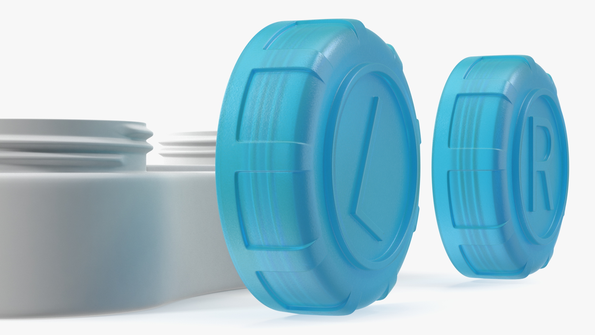 3D Electronic Contact Lens Case Blue model