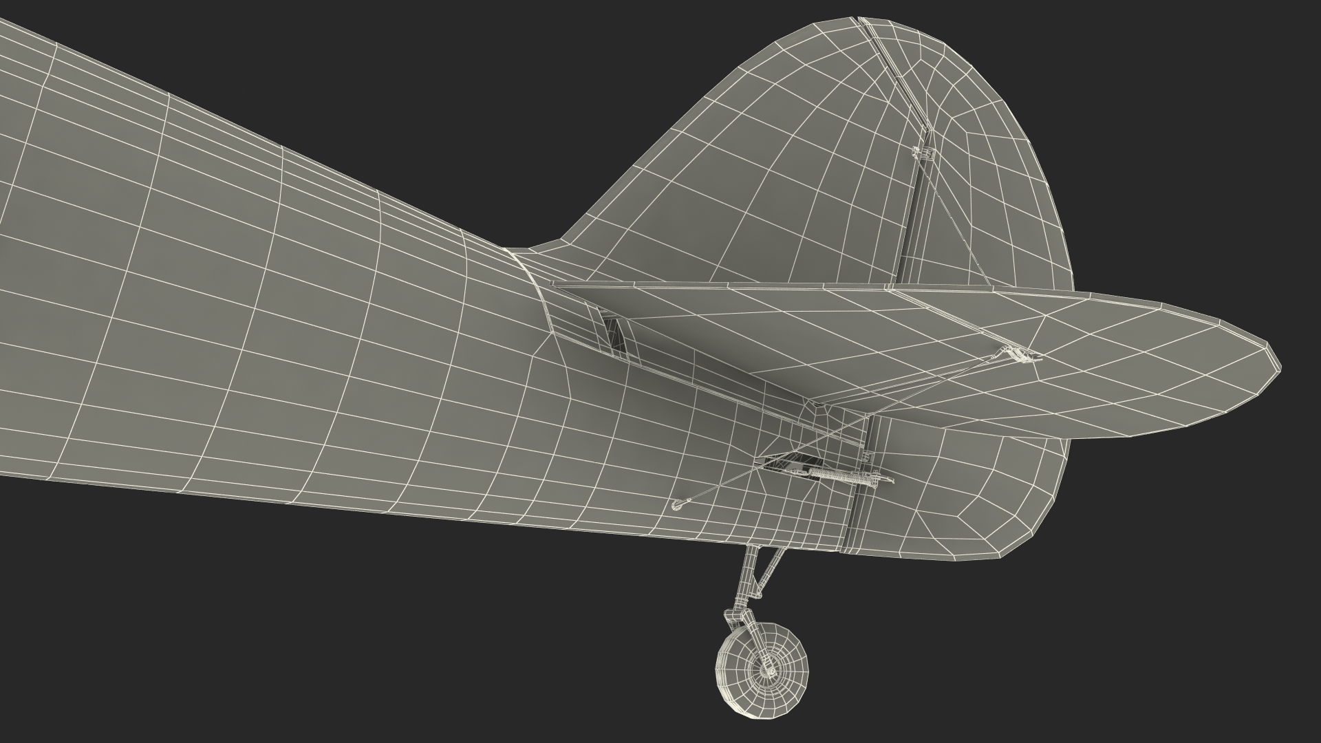 3D Vintage Biplane with Pilot