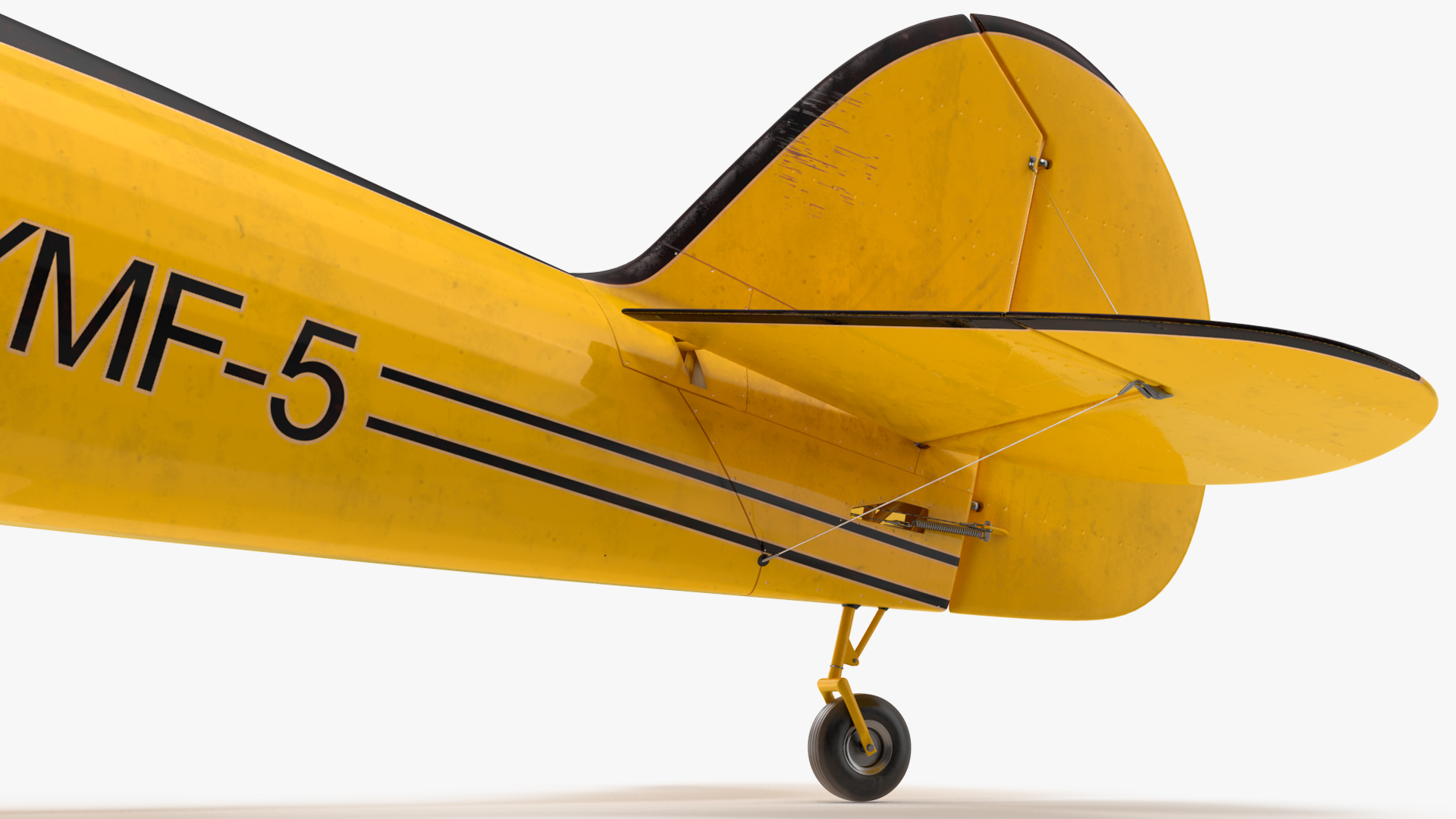 3D Vintage Biplane with Pilot