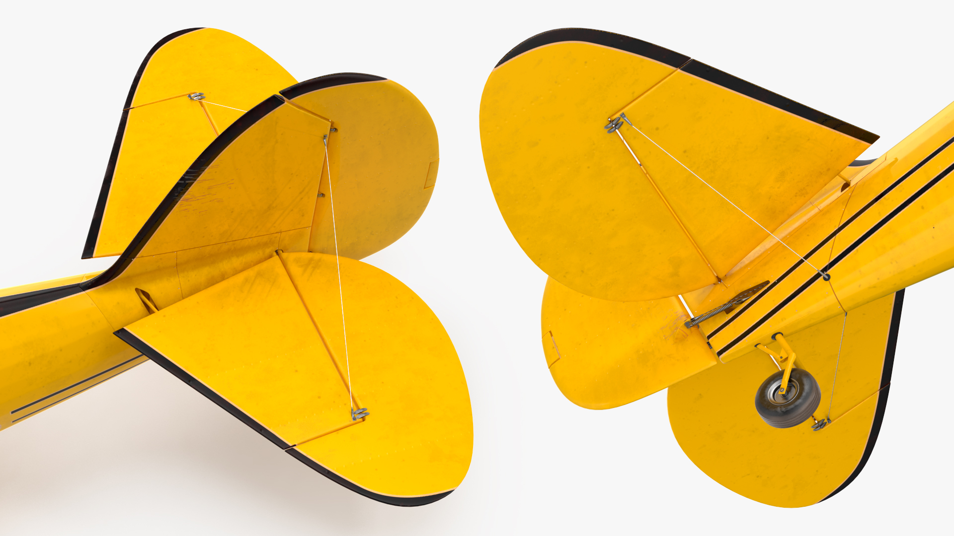 3D Vintage Biplane with Pilot