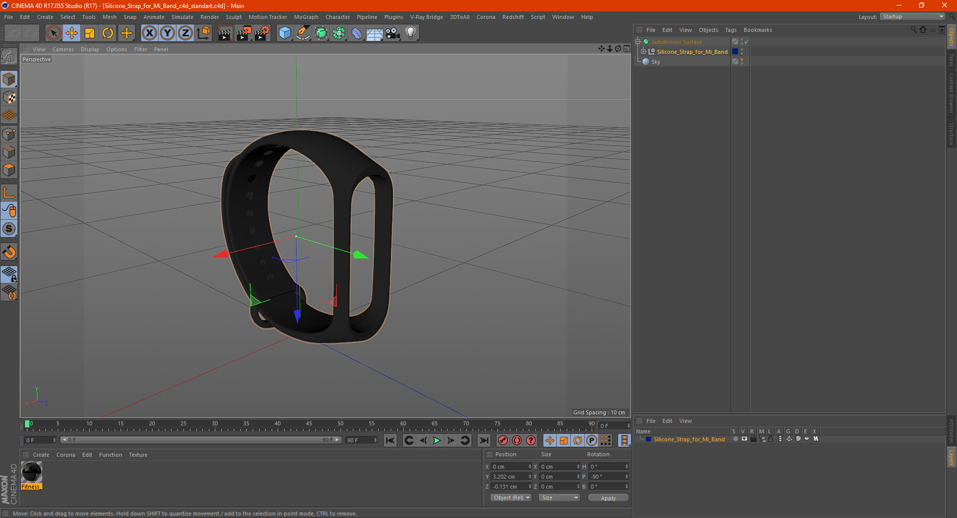 3D Silicone Strap for Mi Band