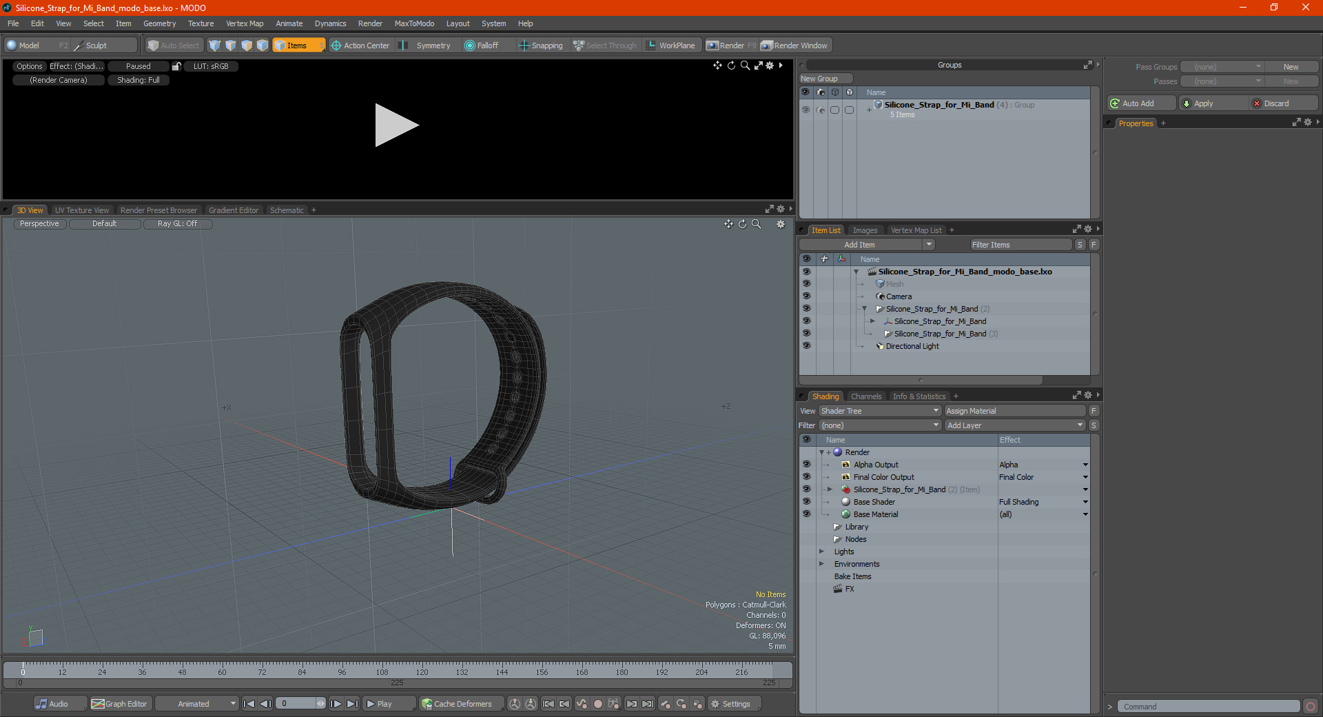 3D Silicone Strap for Mi Band