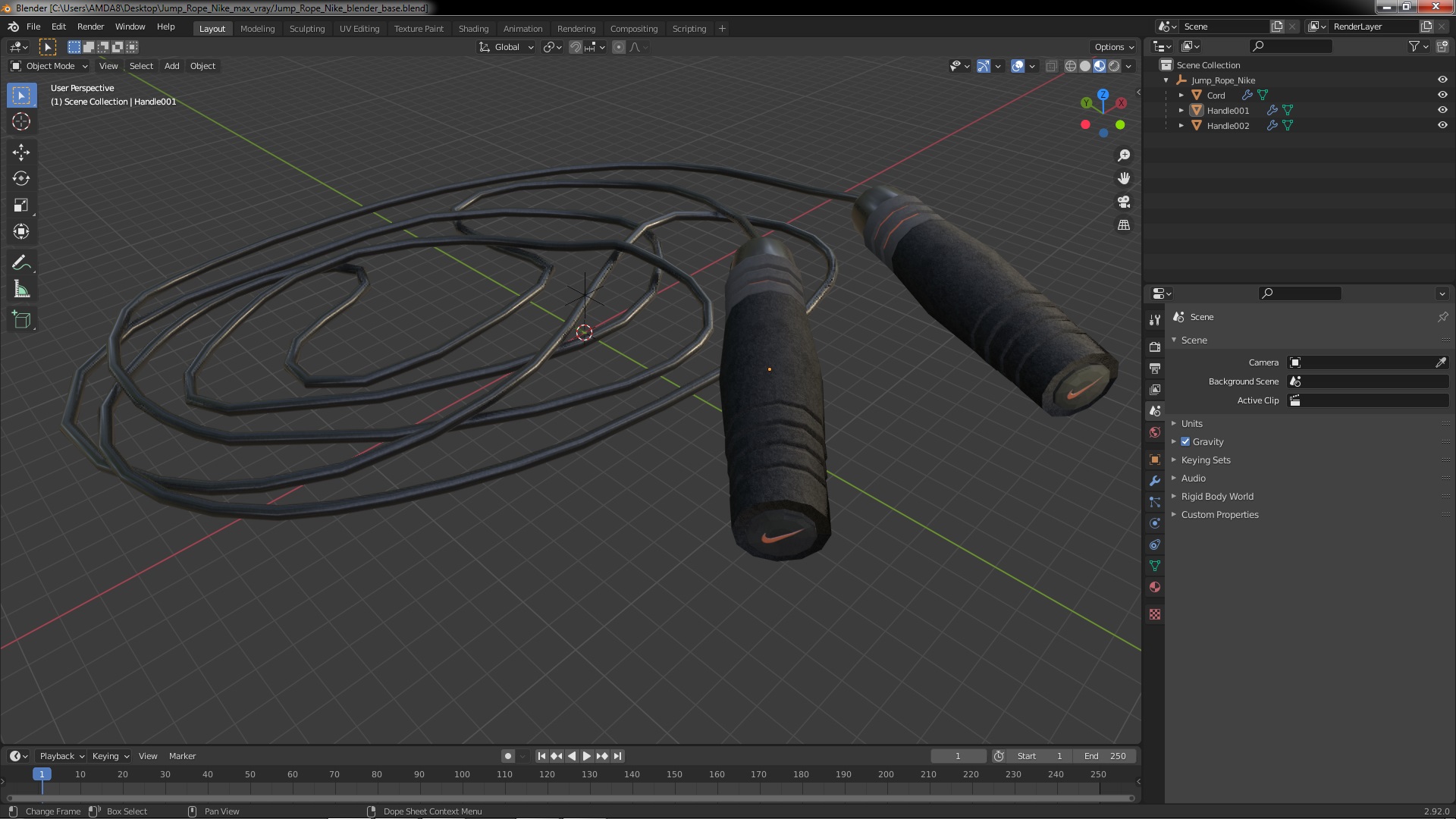 Jump Rope Nike 3D model