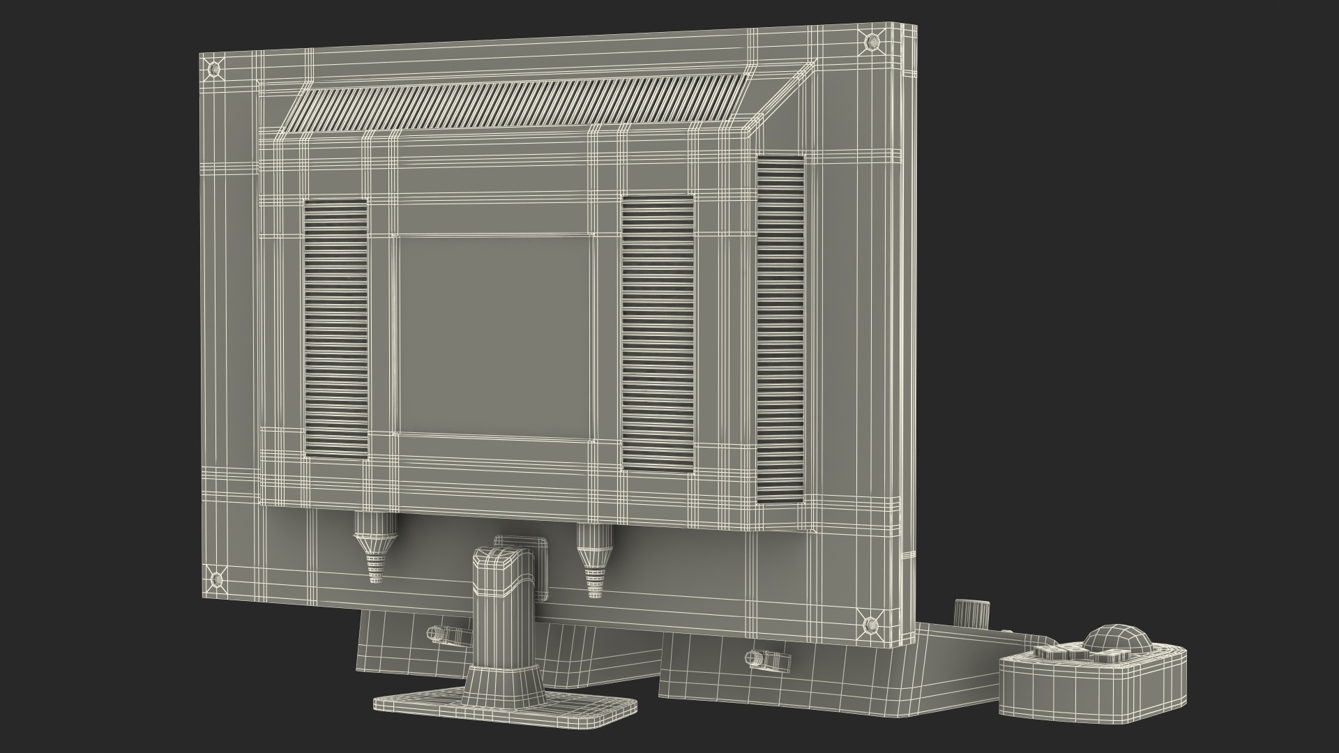 Generic Monitor with Control Panel 3D model