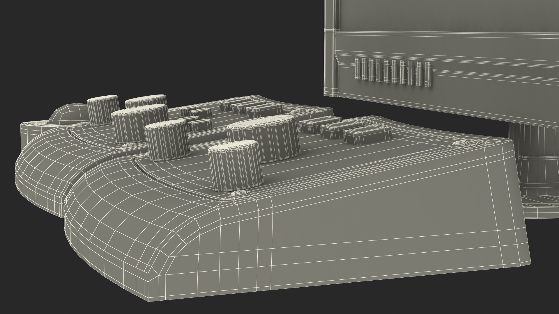 Generic Monitor with Control Panel 3D model