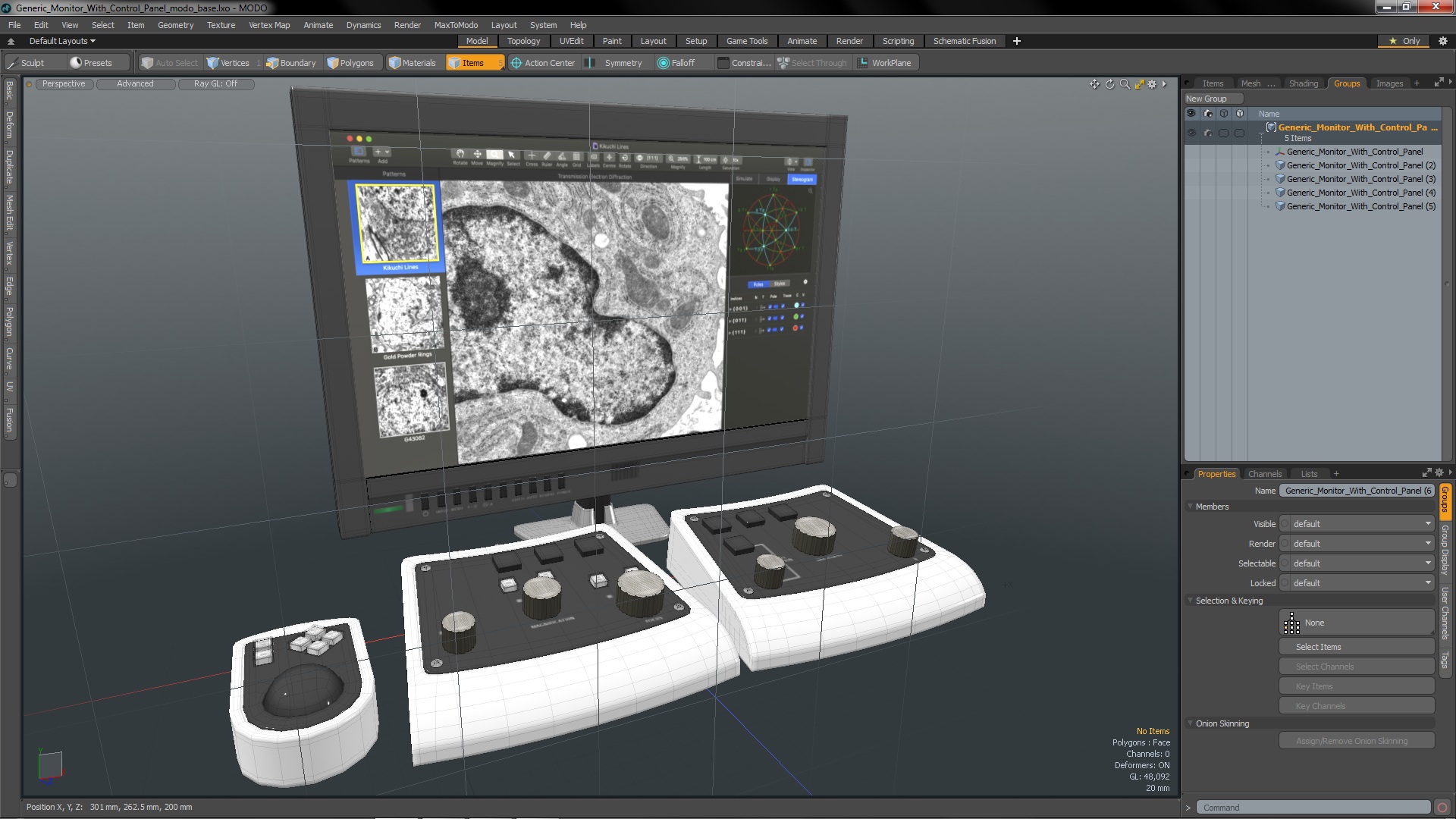 Generic Monitor with Control Panel 3D model