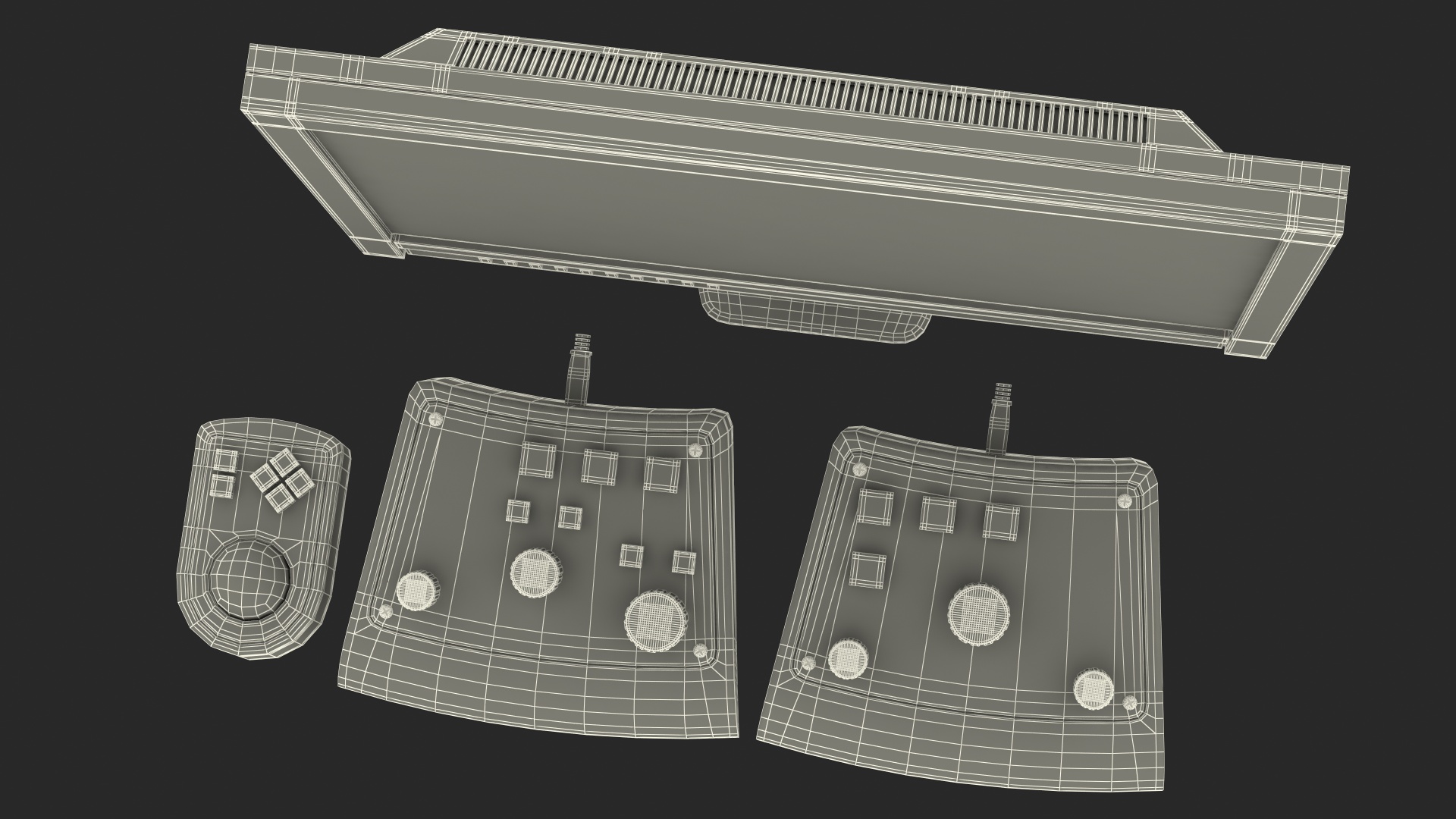 Generic Monitor with Control Panel 3D model