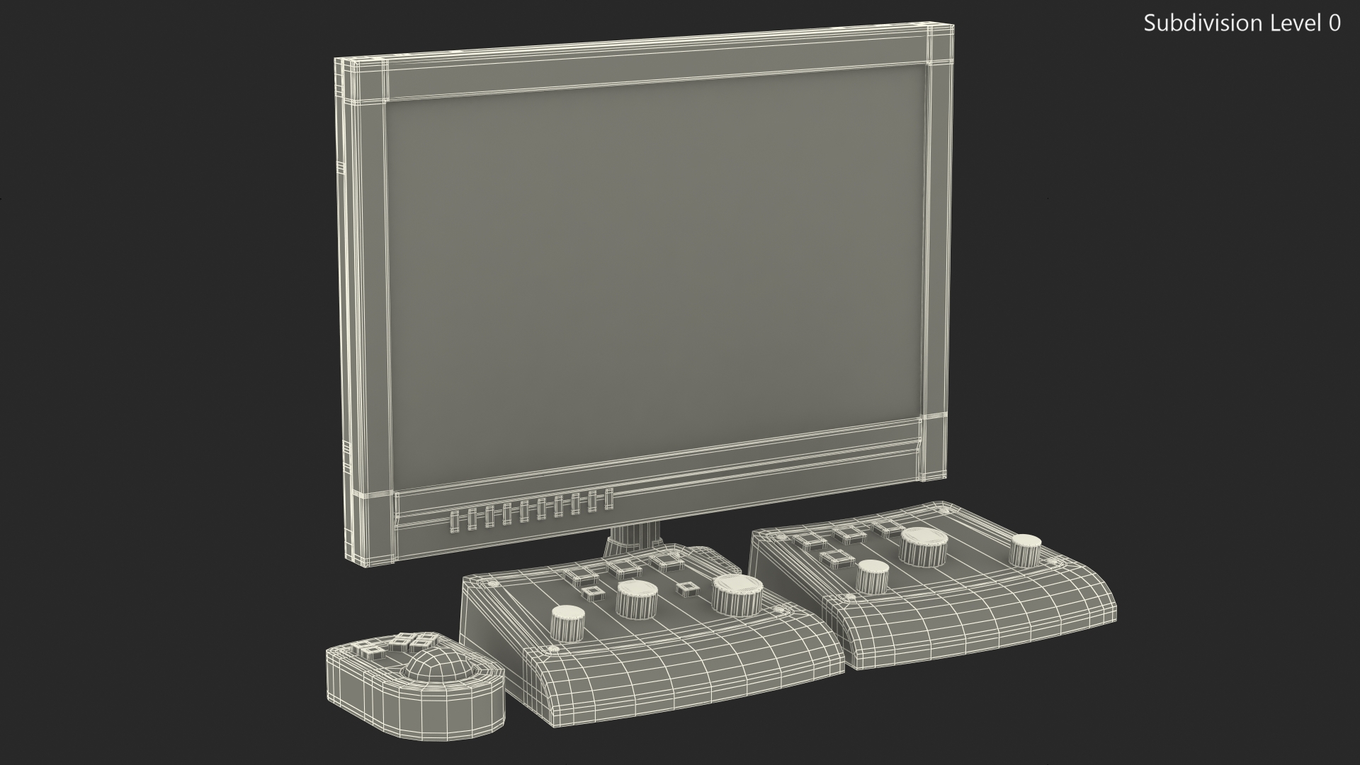 Generic Monitor with Control Panel 3D model