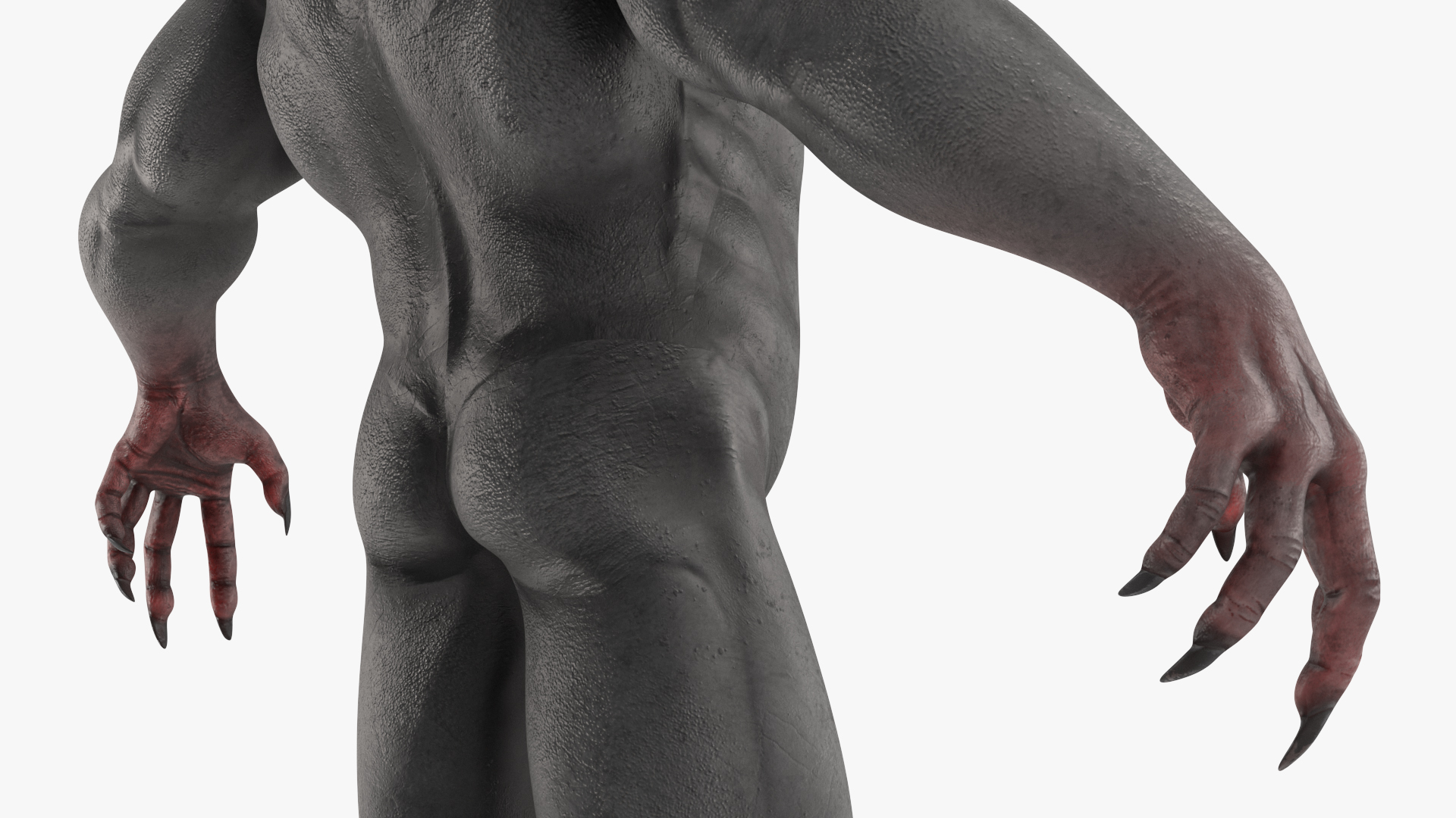 3D Grey Monster Rigged for Cinema 4D model