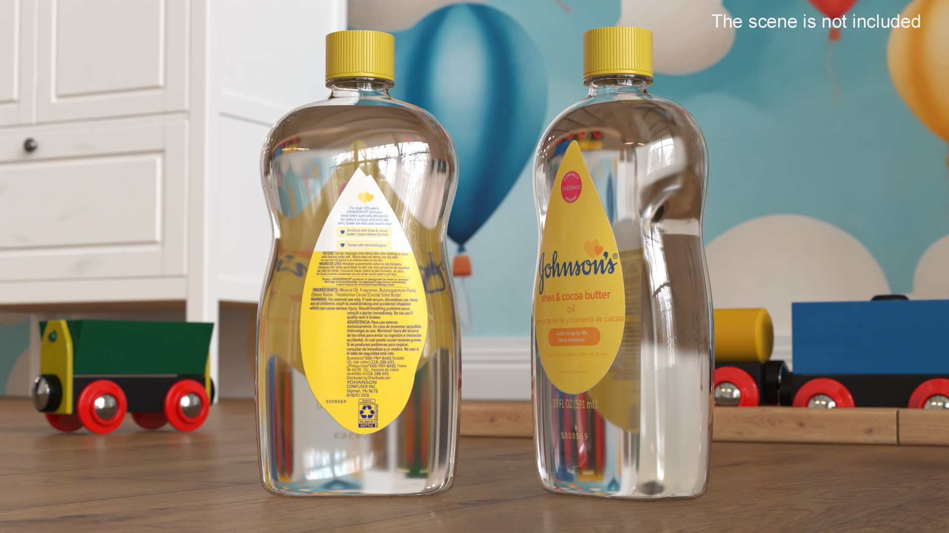 3D Johnsons Oil Bottle Yellow