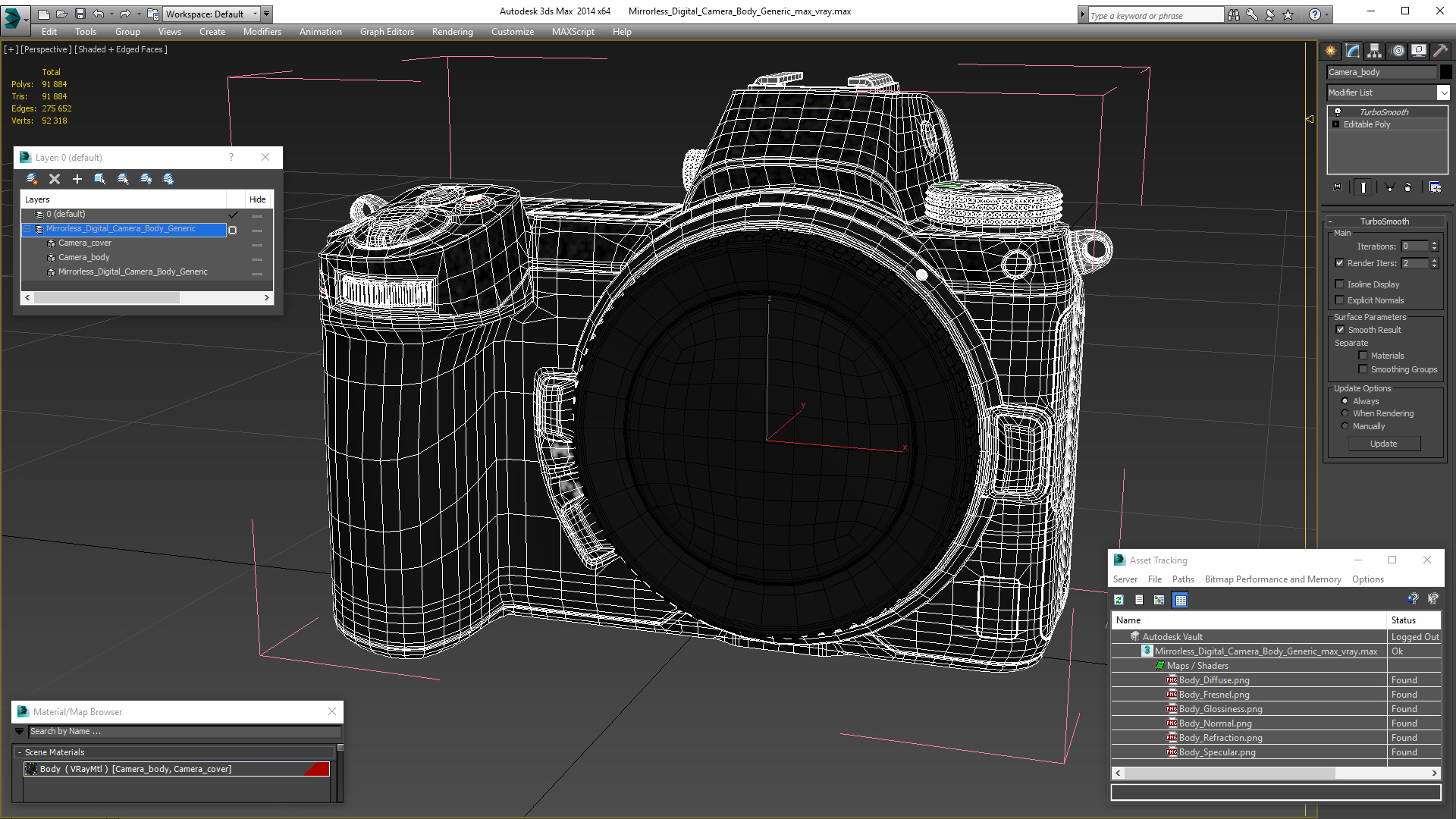 3D Mirrorless Digital Camera Body Generic model