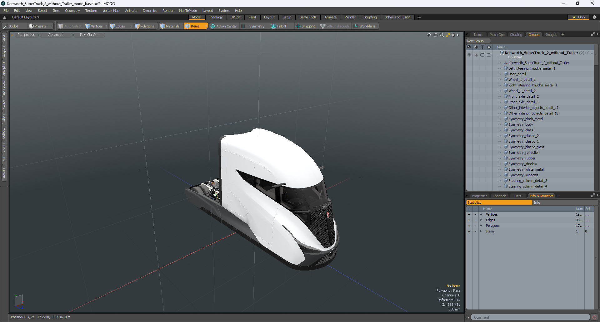 Kenworth SuperTruck 2 without Trailer 3D