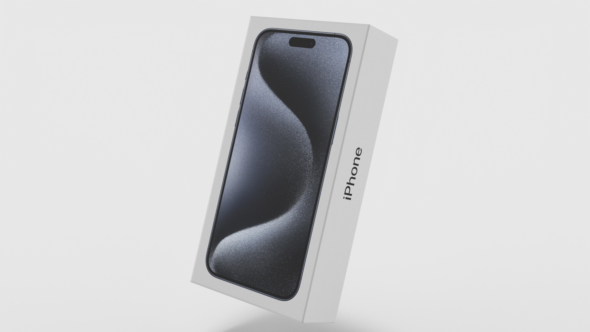 3D IPhone 15 Pro White with Box model