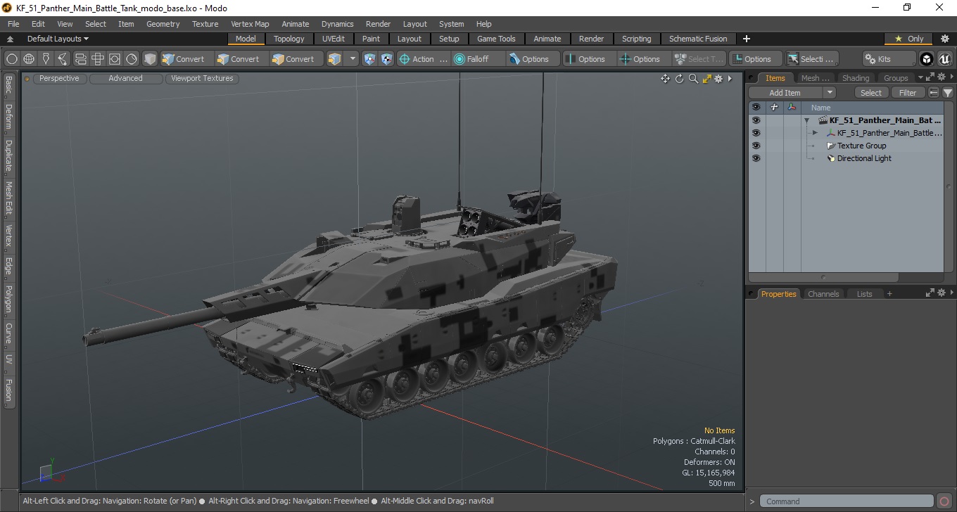 3D model KF 51 Panther Main Battle Tank