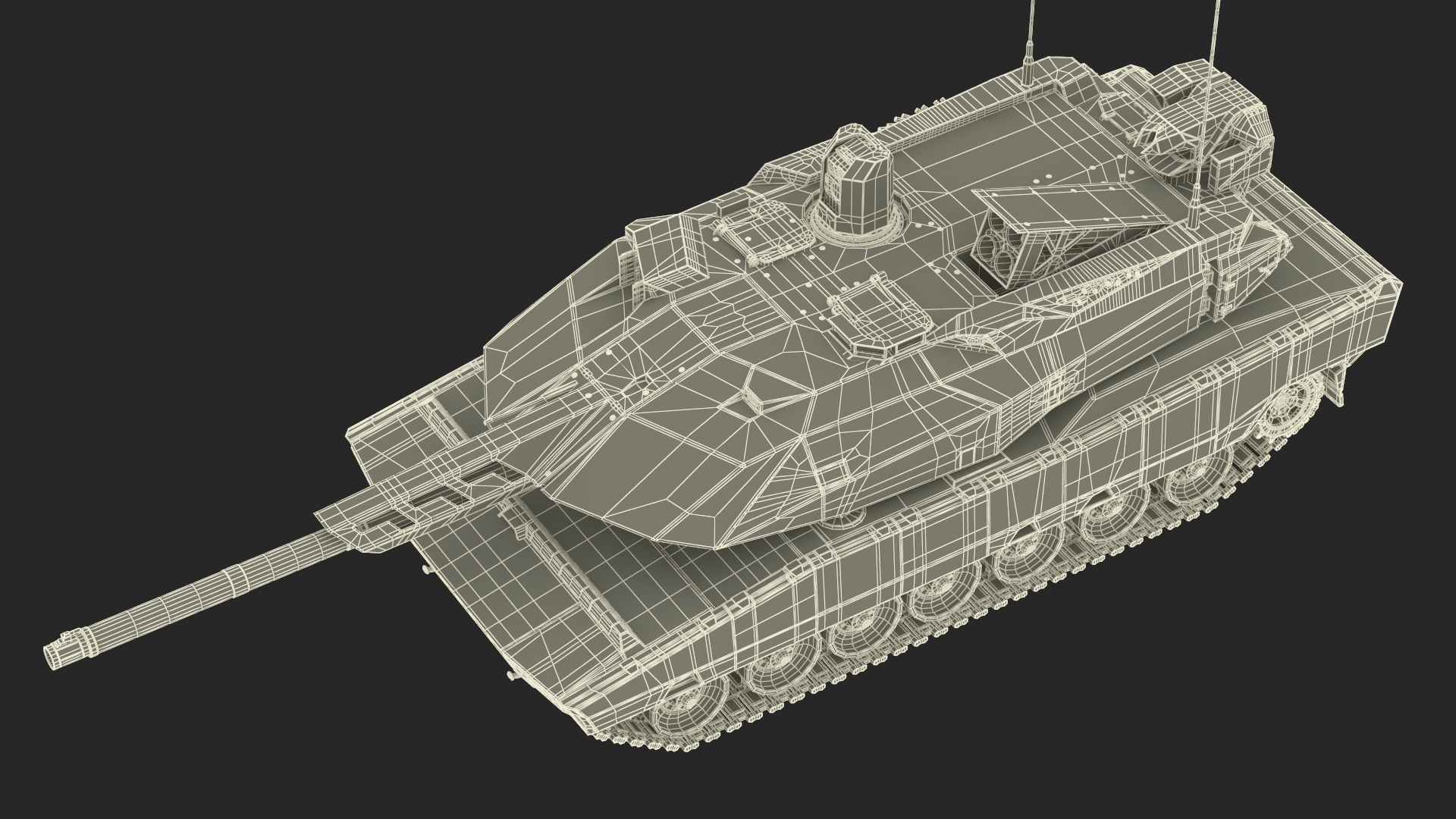 3D model KF 51 Panther Main Battle Tank