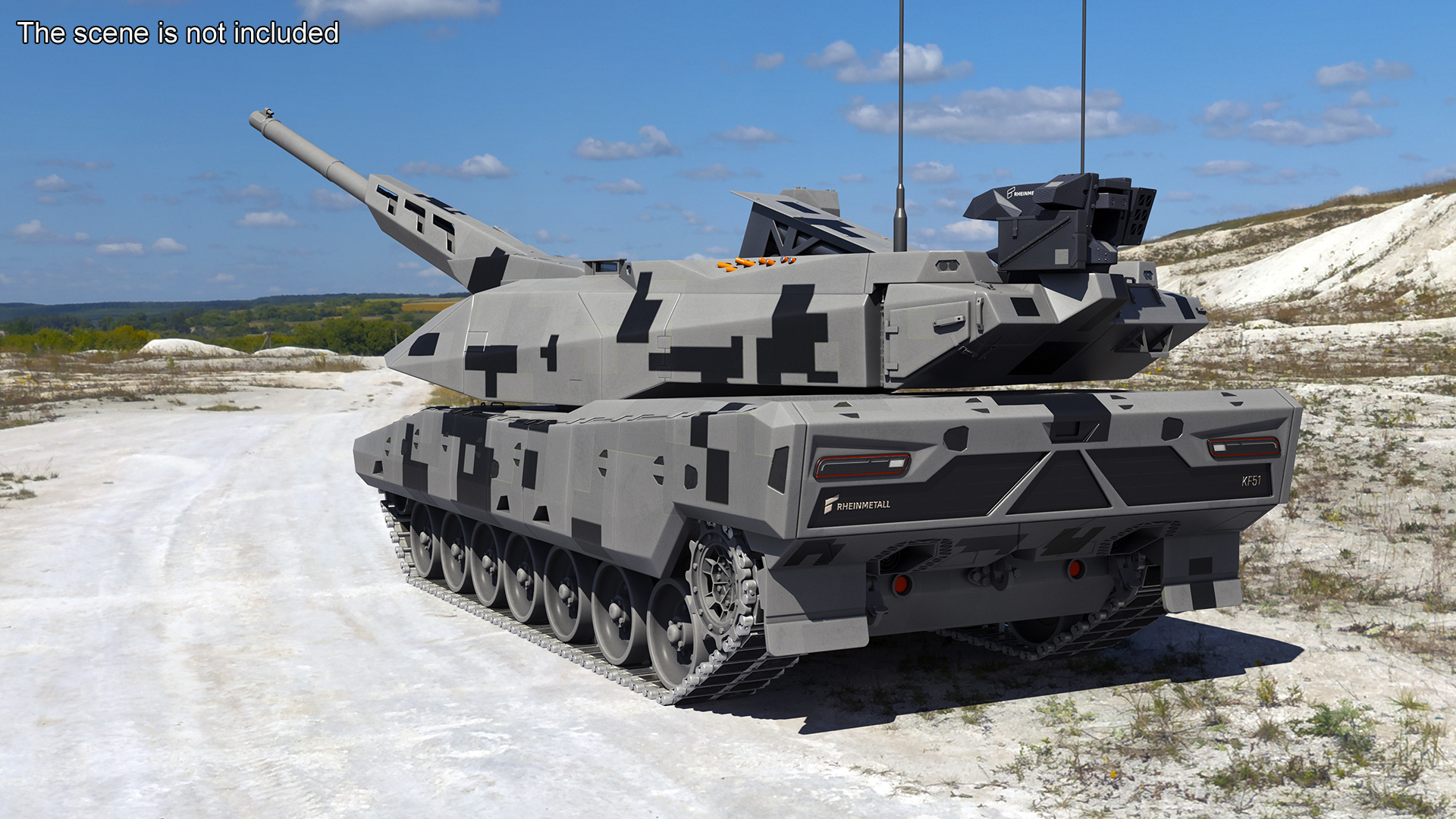3D model KF 51 Panther Main Battle Tank