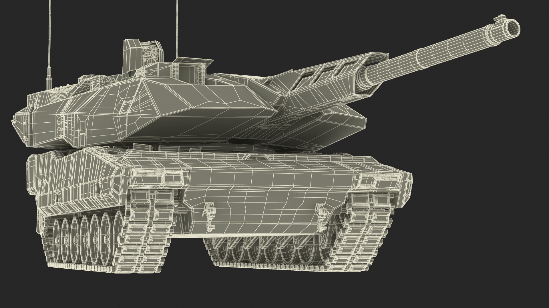 3D model KF 51 Panther Main Battle Tank