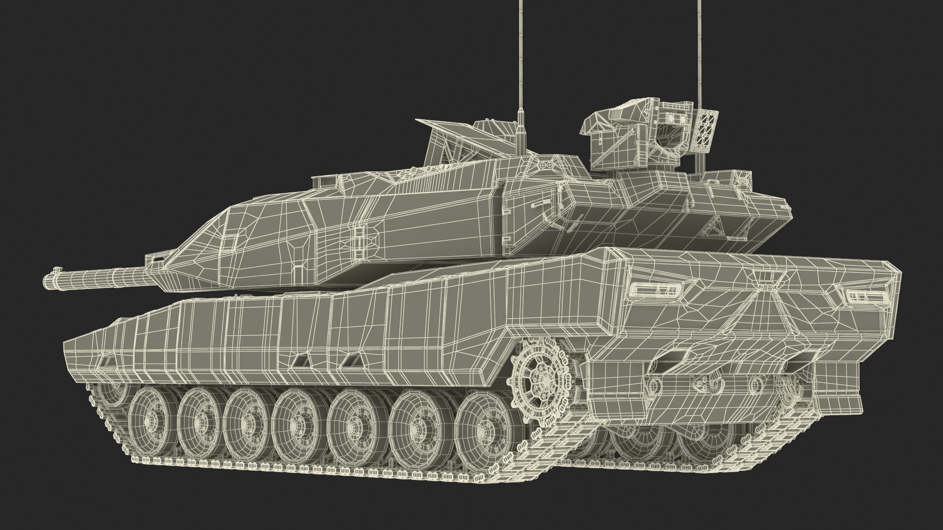 3D model KF 51 Panther Main Battle Tank